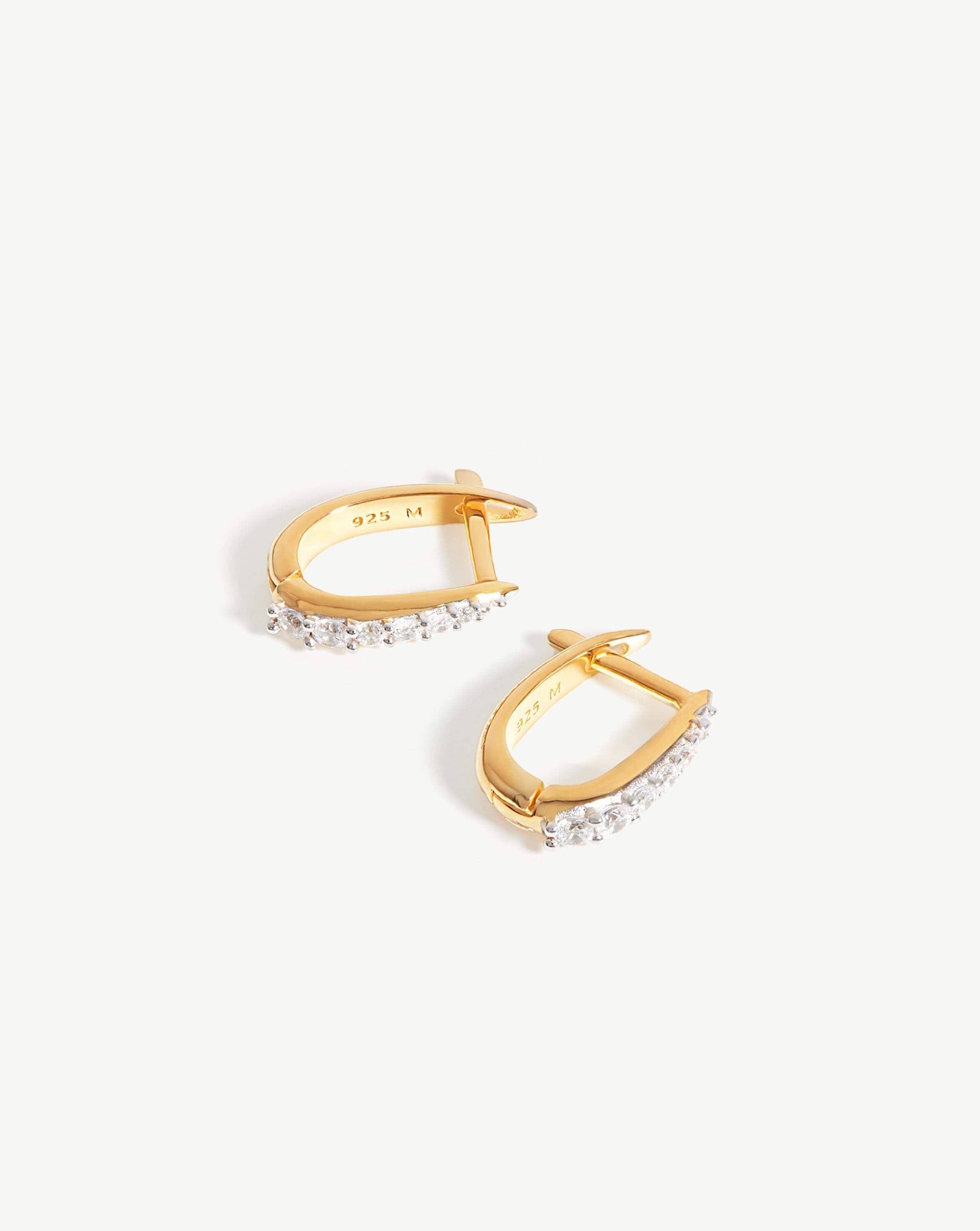 Claw Huggies | 18ct Gold Plated Vermeil/Pavé Earrings Missoma 