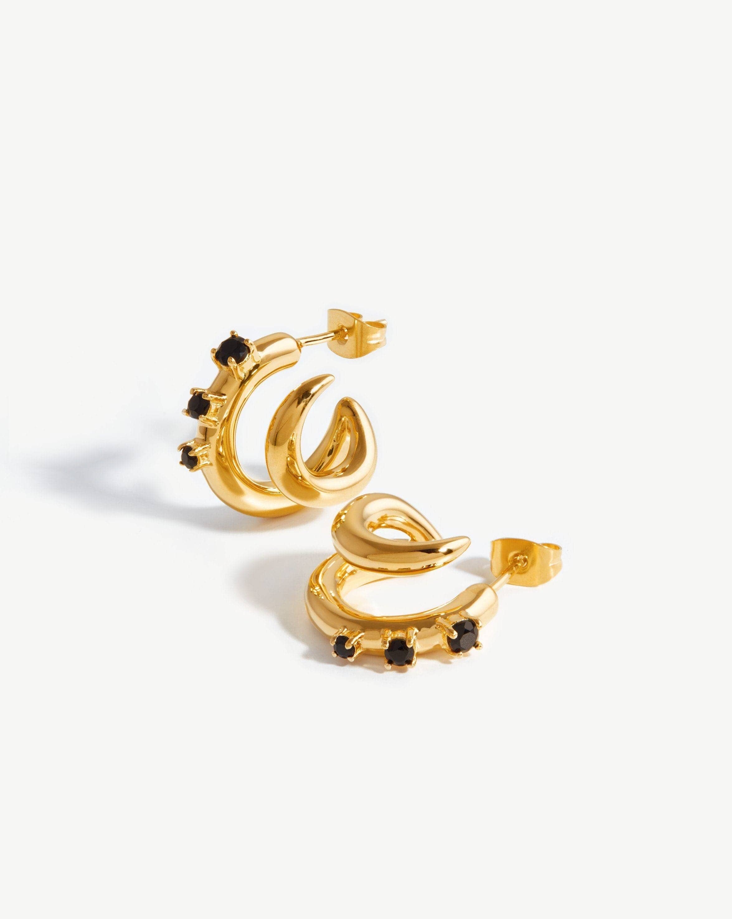 Claw Studded Double Hoop Earrings Earrings Missoma 