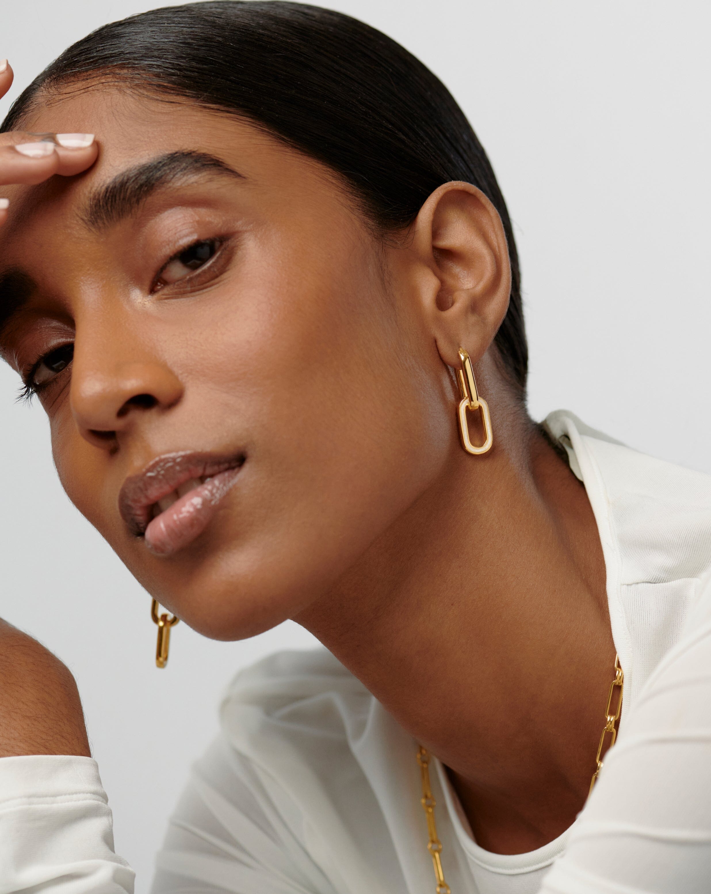 Convertible Ovate Double Link Hoop Earrings Earrings Missoma 