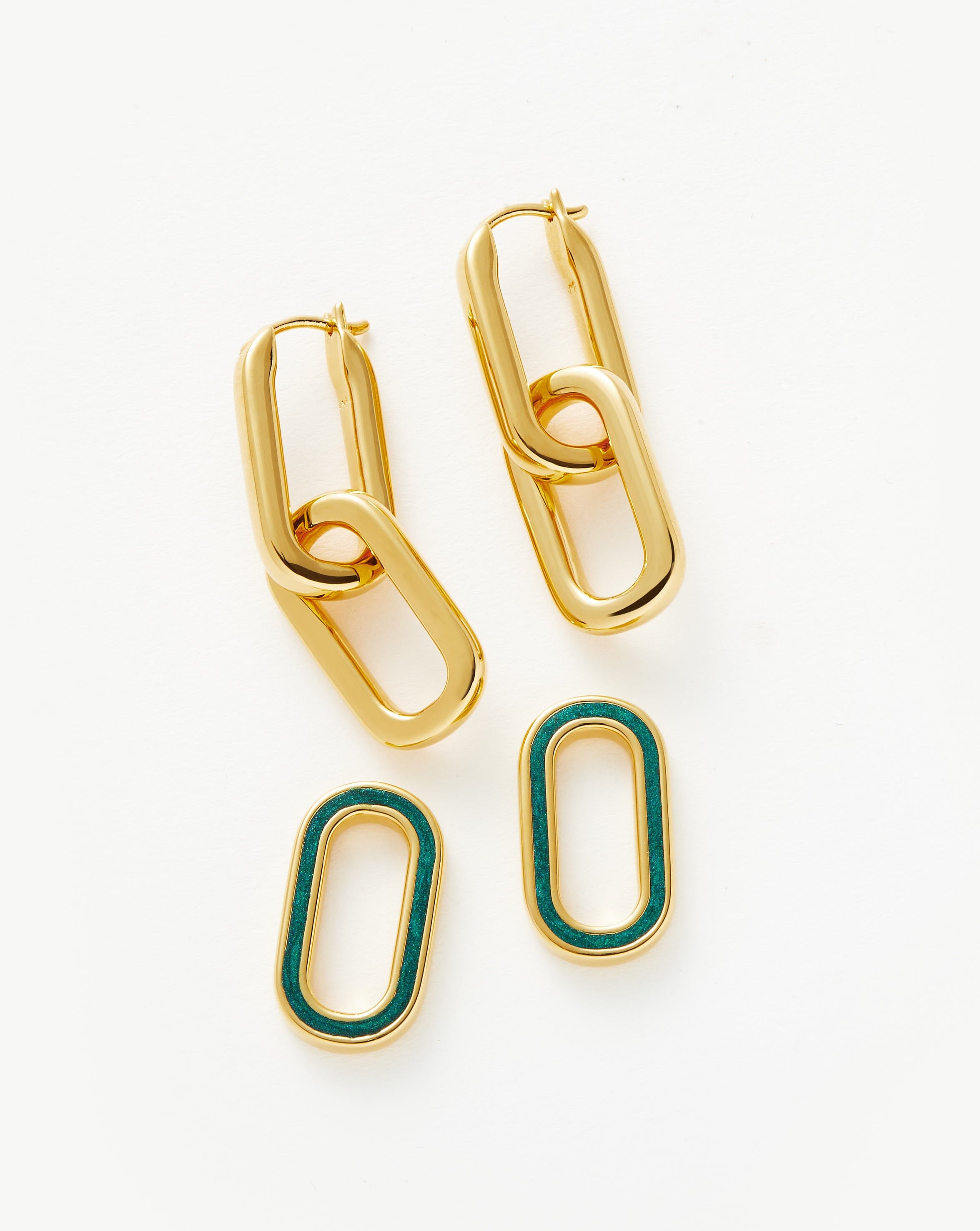 Convertible Ovate Double Link Hoop Earrings Earrings Missoma 