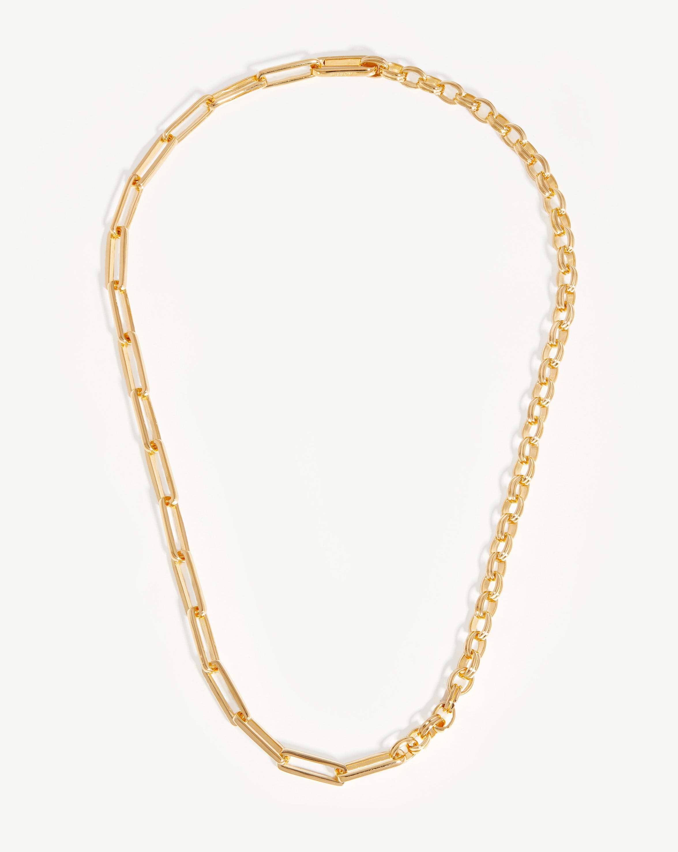 Deconstructed Axiom Chain Necklace | 18ct Gold Plated Necklaces Missoma 