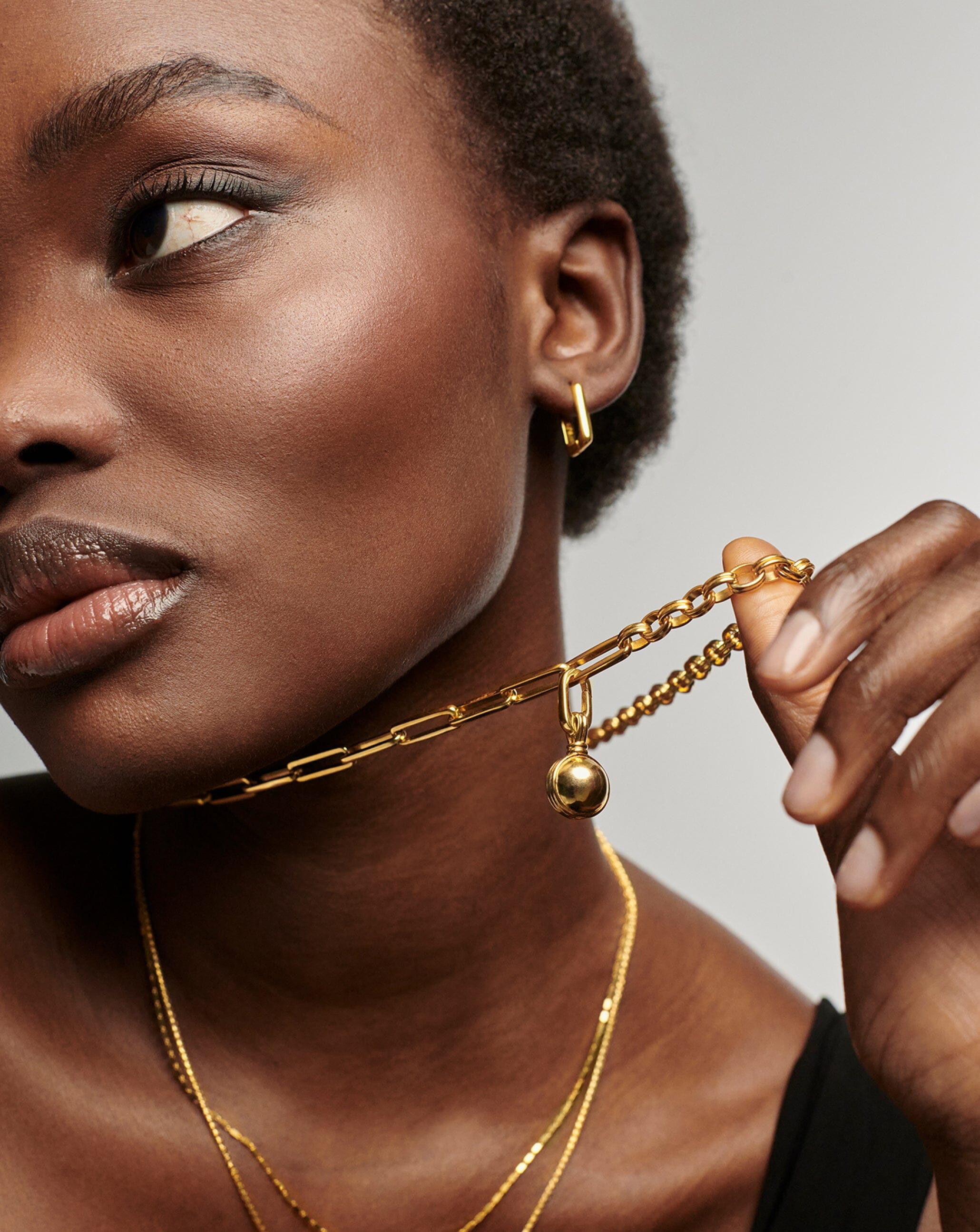 Deconstructed Axiom Small Sphere Chain Necklace | 18ct Gold Plated Necklaces Missoma 