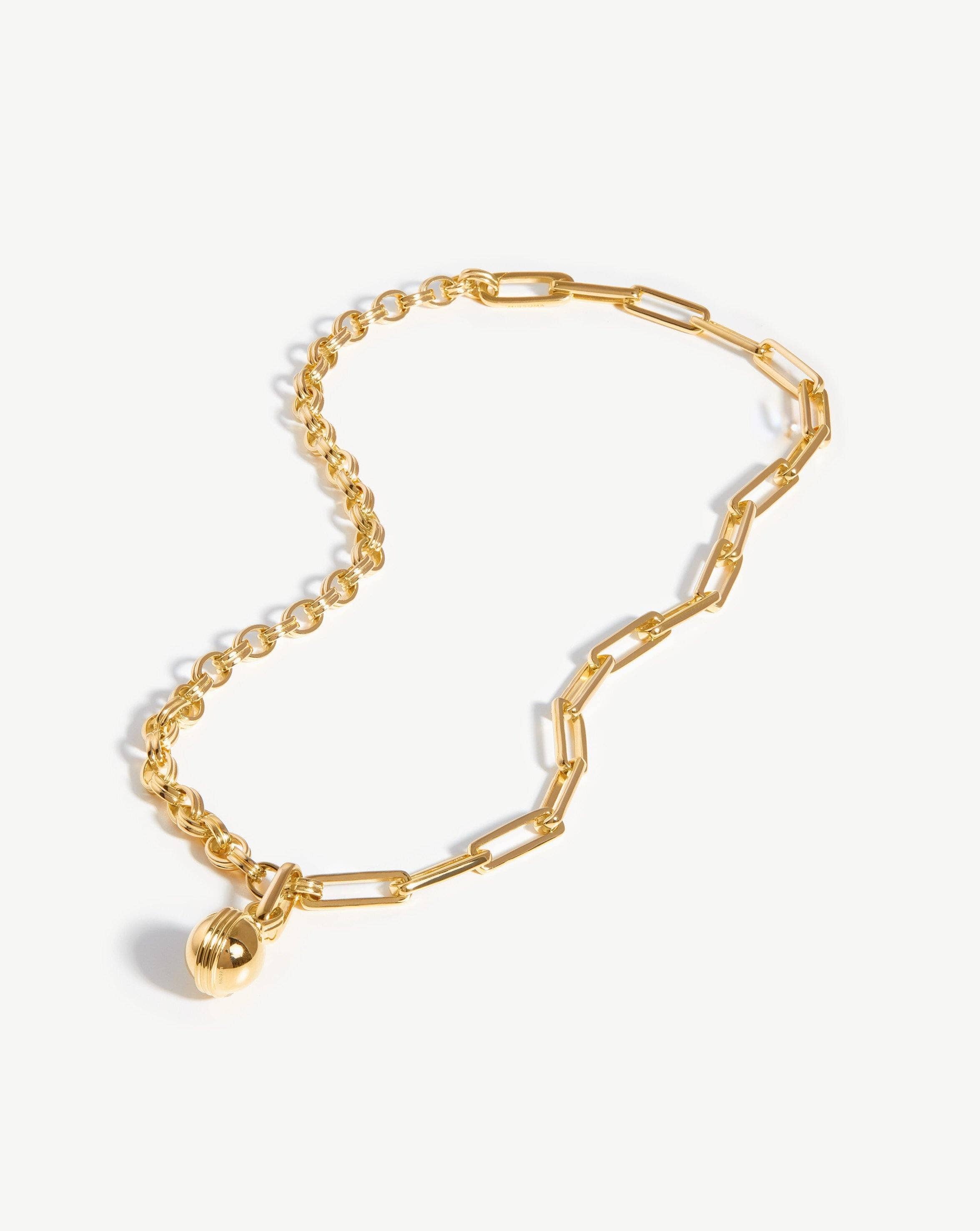 Deconstructed Axiom Small Sphere Chain Necklace | 18ct Gold Plated Necklaces Missoma 