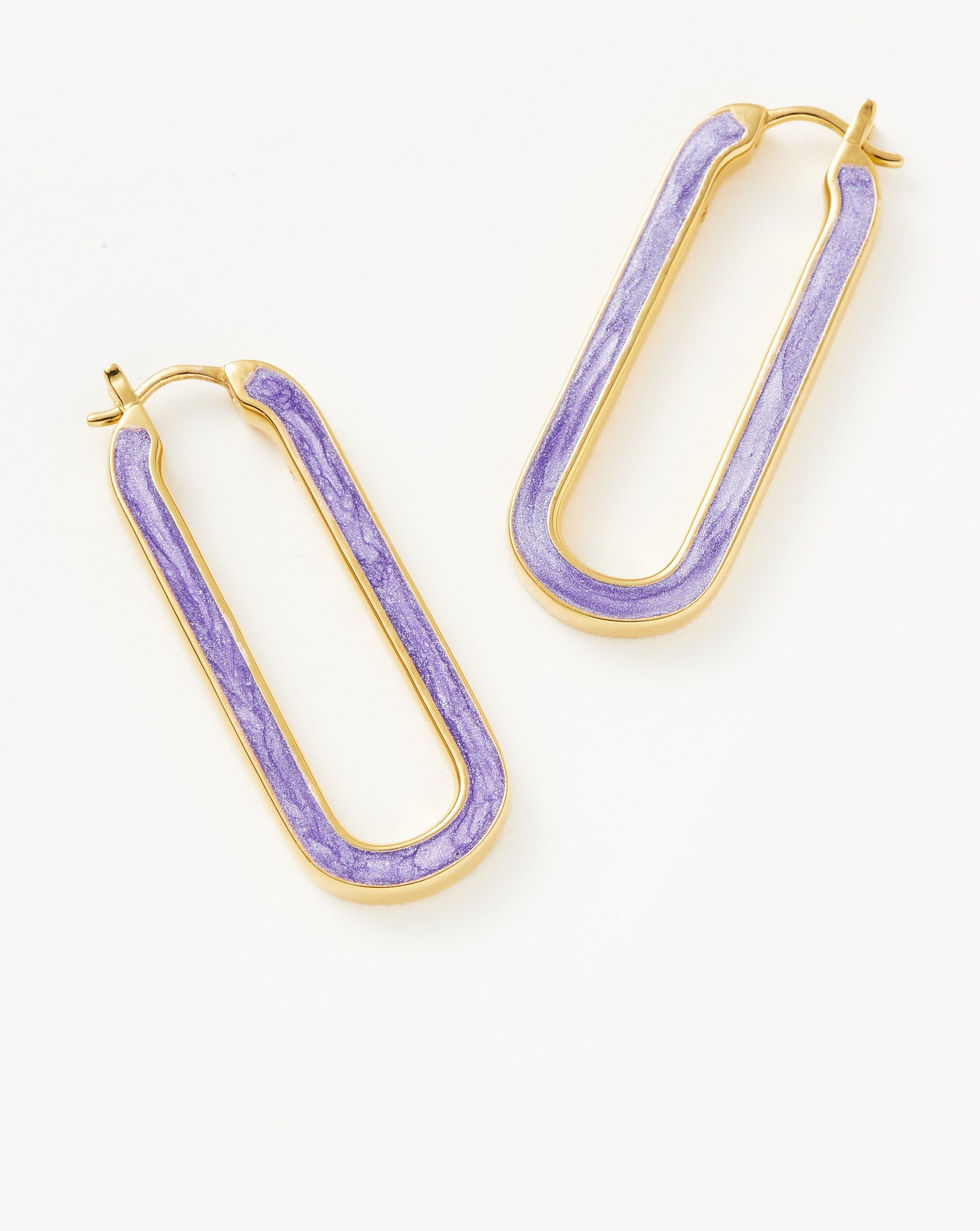 Enamel Haze Ovate Large Hoop Earrings Earrings Missoma 