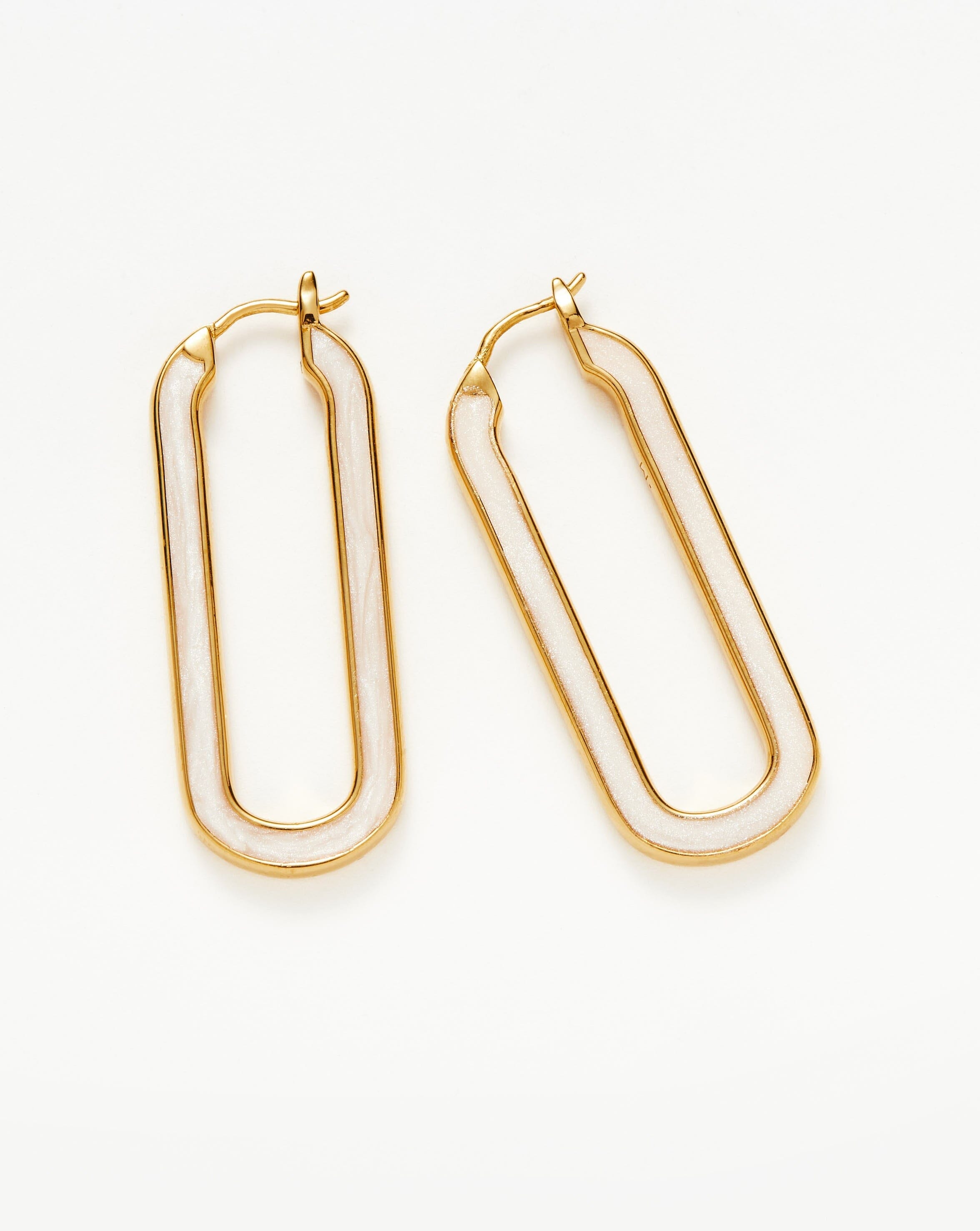 Enamel Haze Ovate Large Hoop Earrings Earrings Missoma 