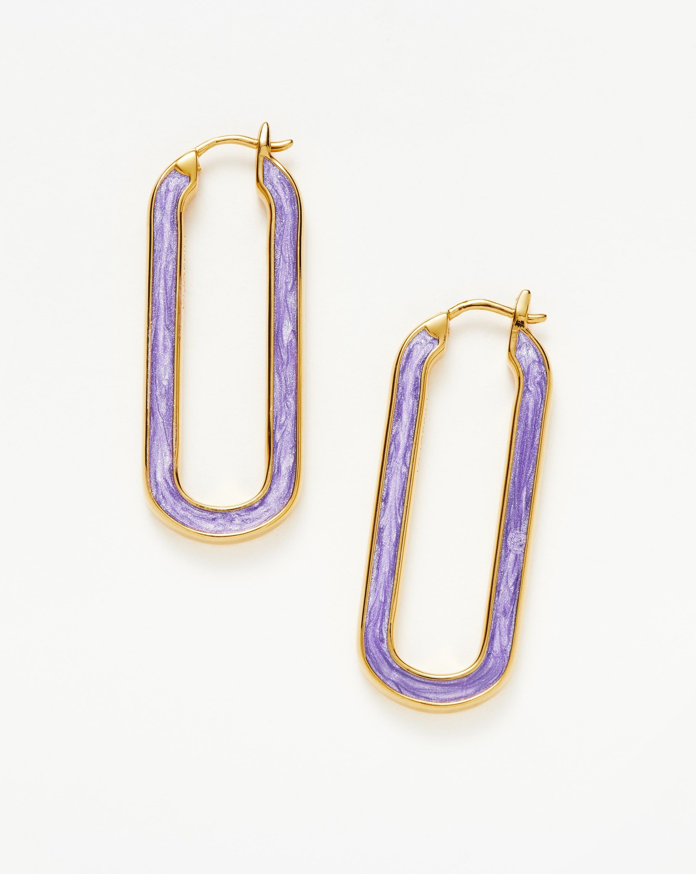 Enamel Haze Ovate Large Hoop Earrings Earrings Missoma 