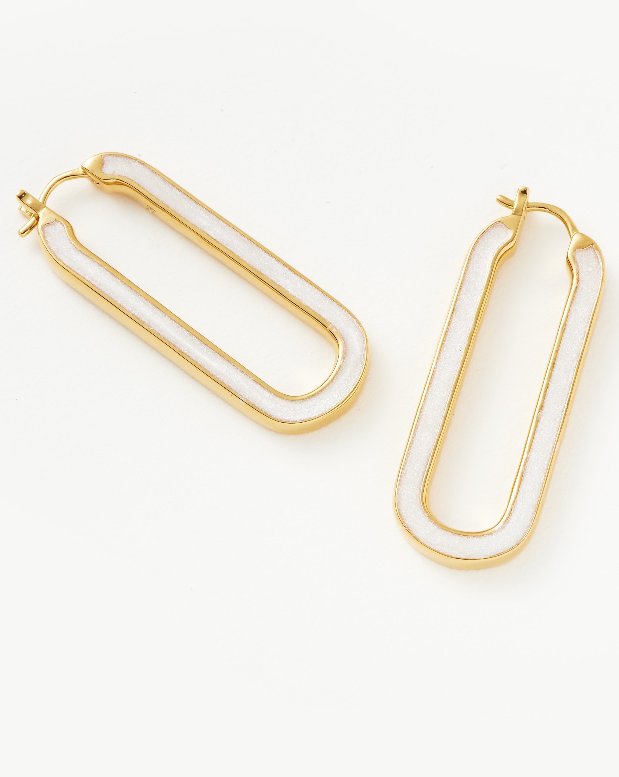 Enamel Haze Ovate Large Hoop Earrings Earrings Missoma 