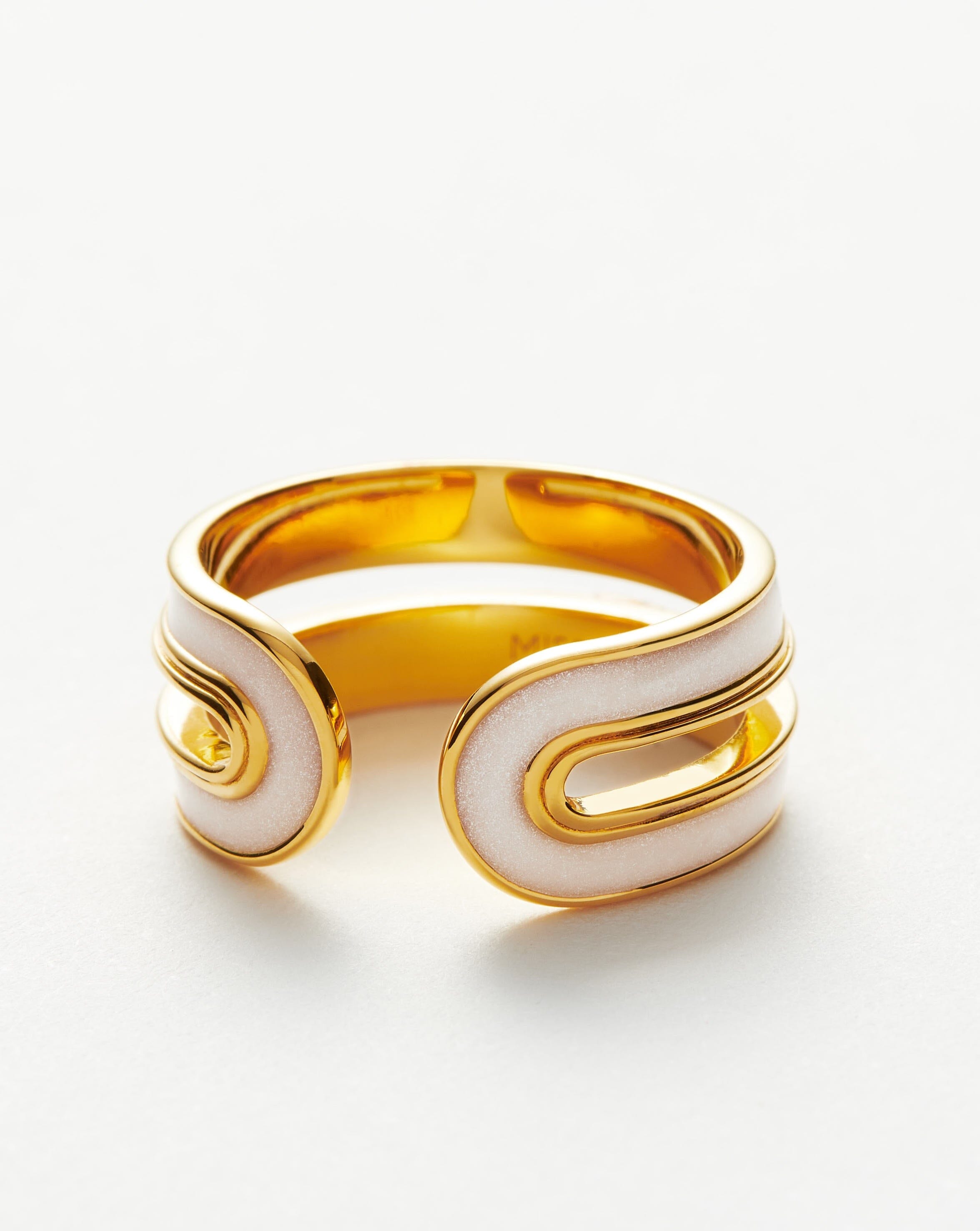 Enamel Haze Ovate Open Ring Rings Missoma 