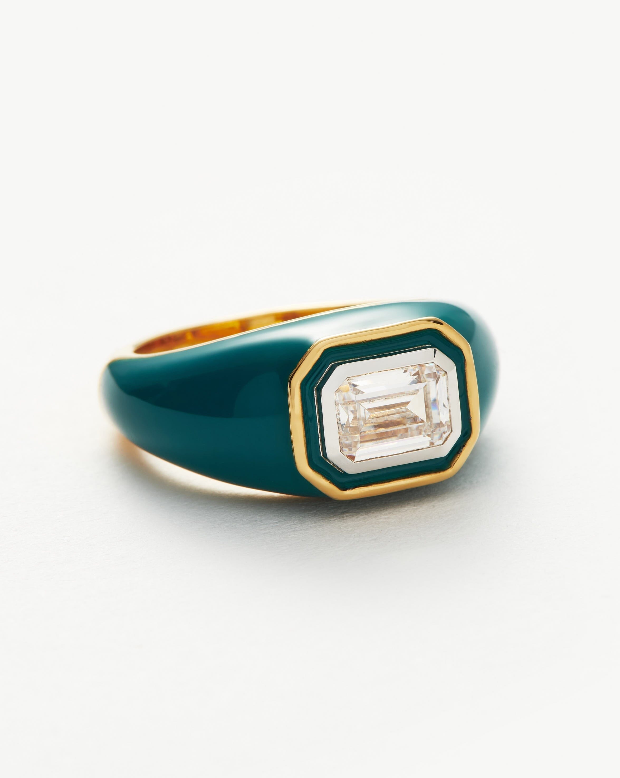 Enamel & Stone Dome Statement Ring Rings Missoma 