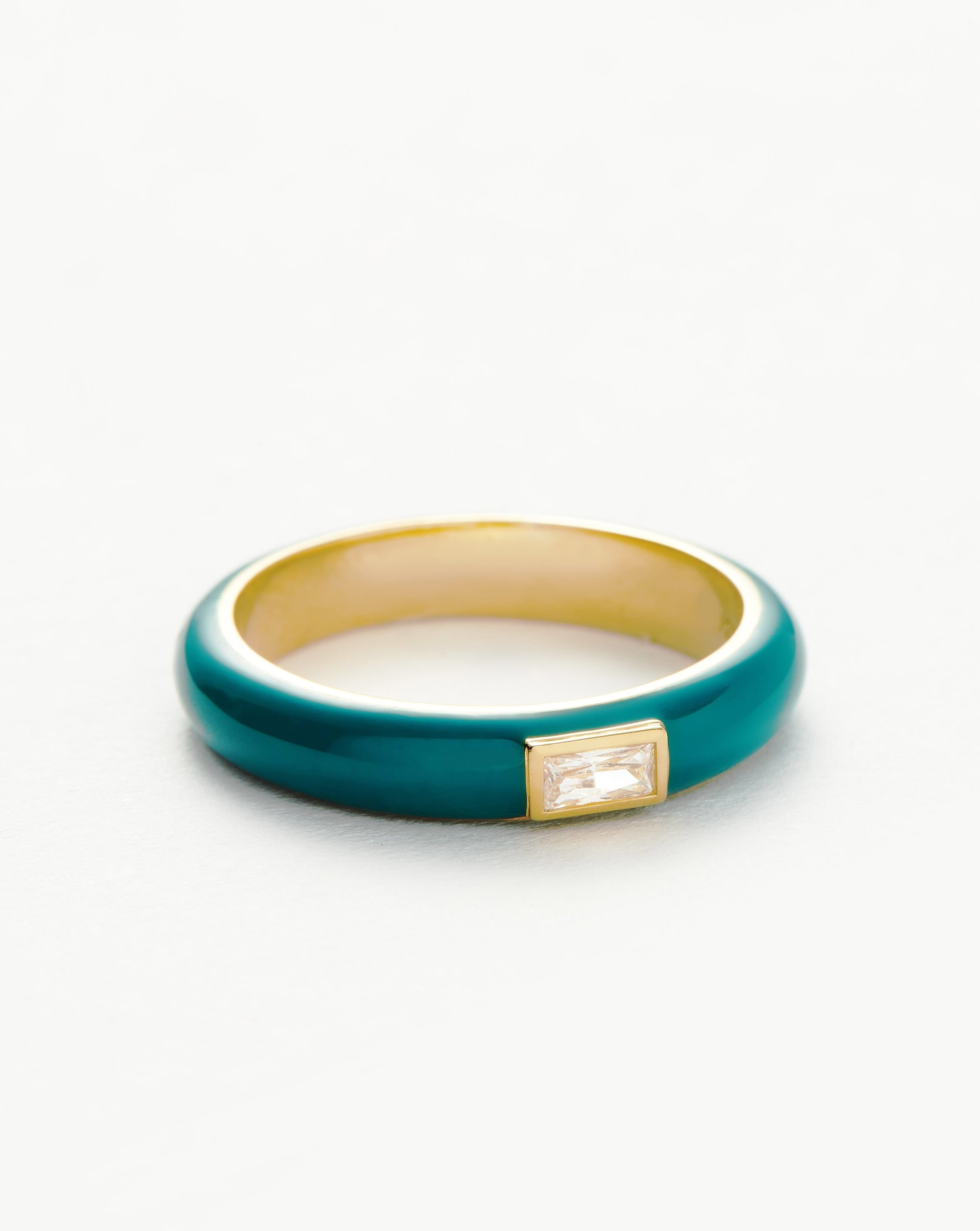 Enamel & Stone Stacking Ring Rings Missoma 