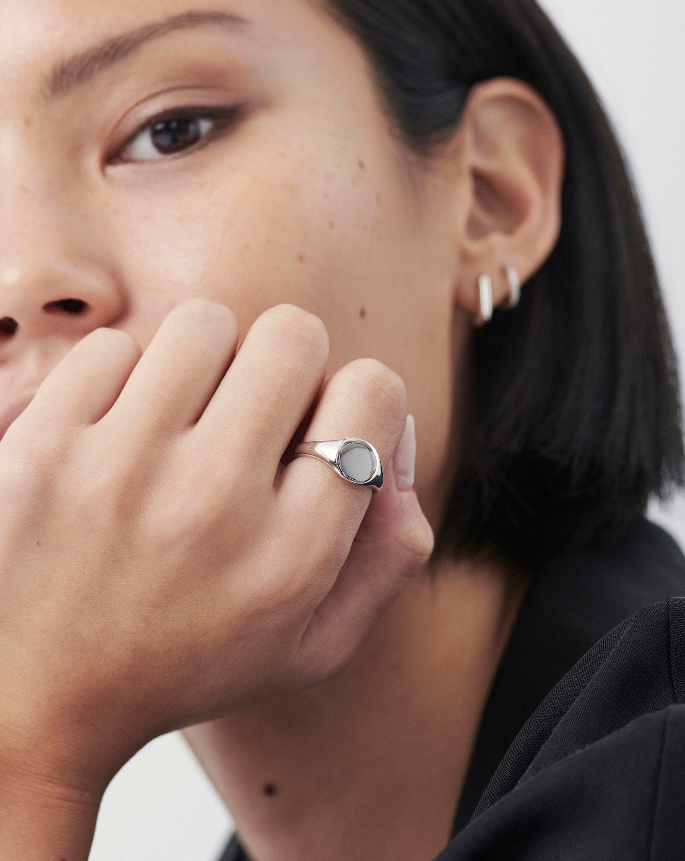 Engravable Round Signet Ring | Sterling Silver Rings Missoma 