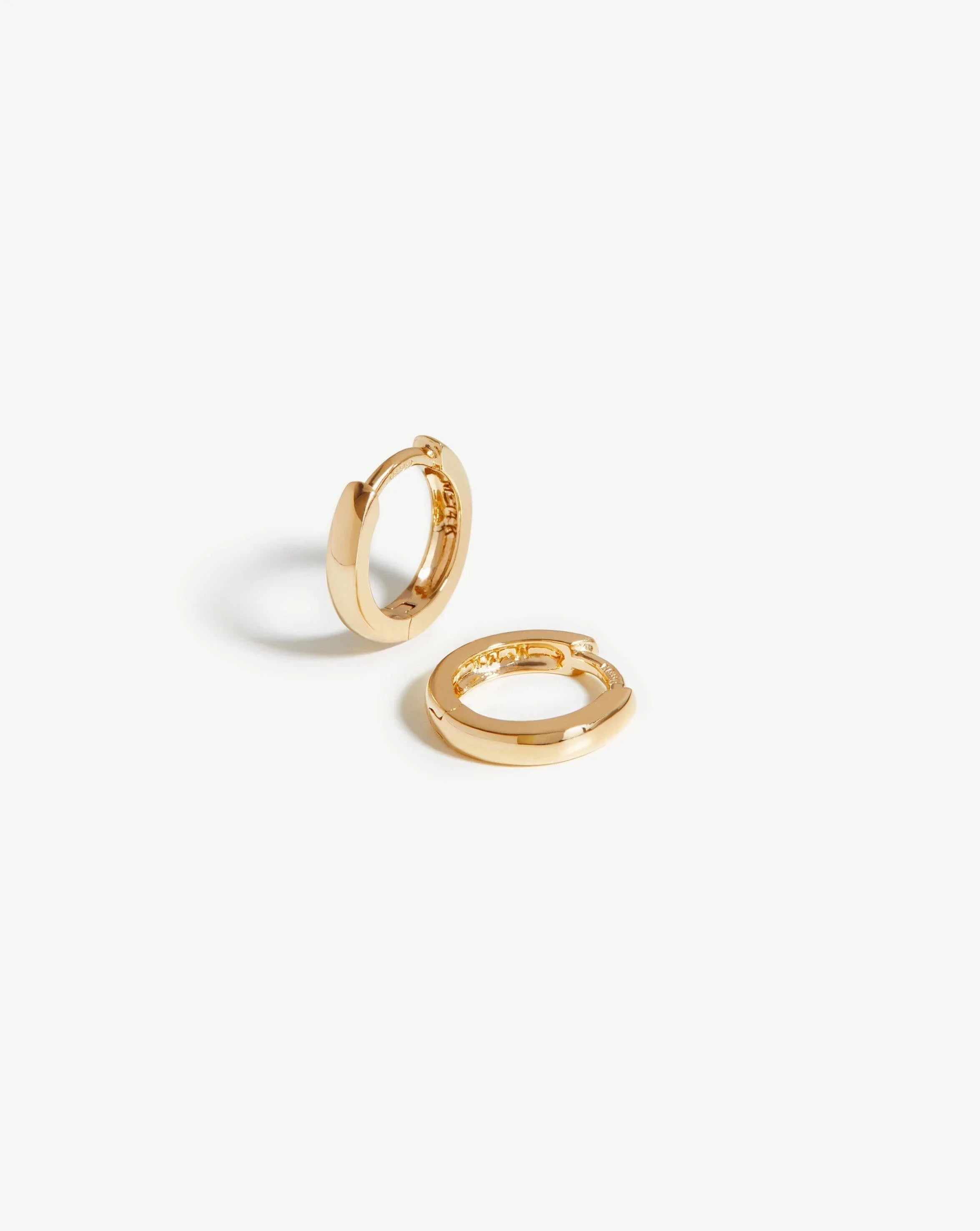 Fine Classic Huggies | 14ct Solid Gold Earrings Missoma 