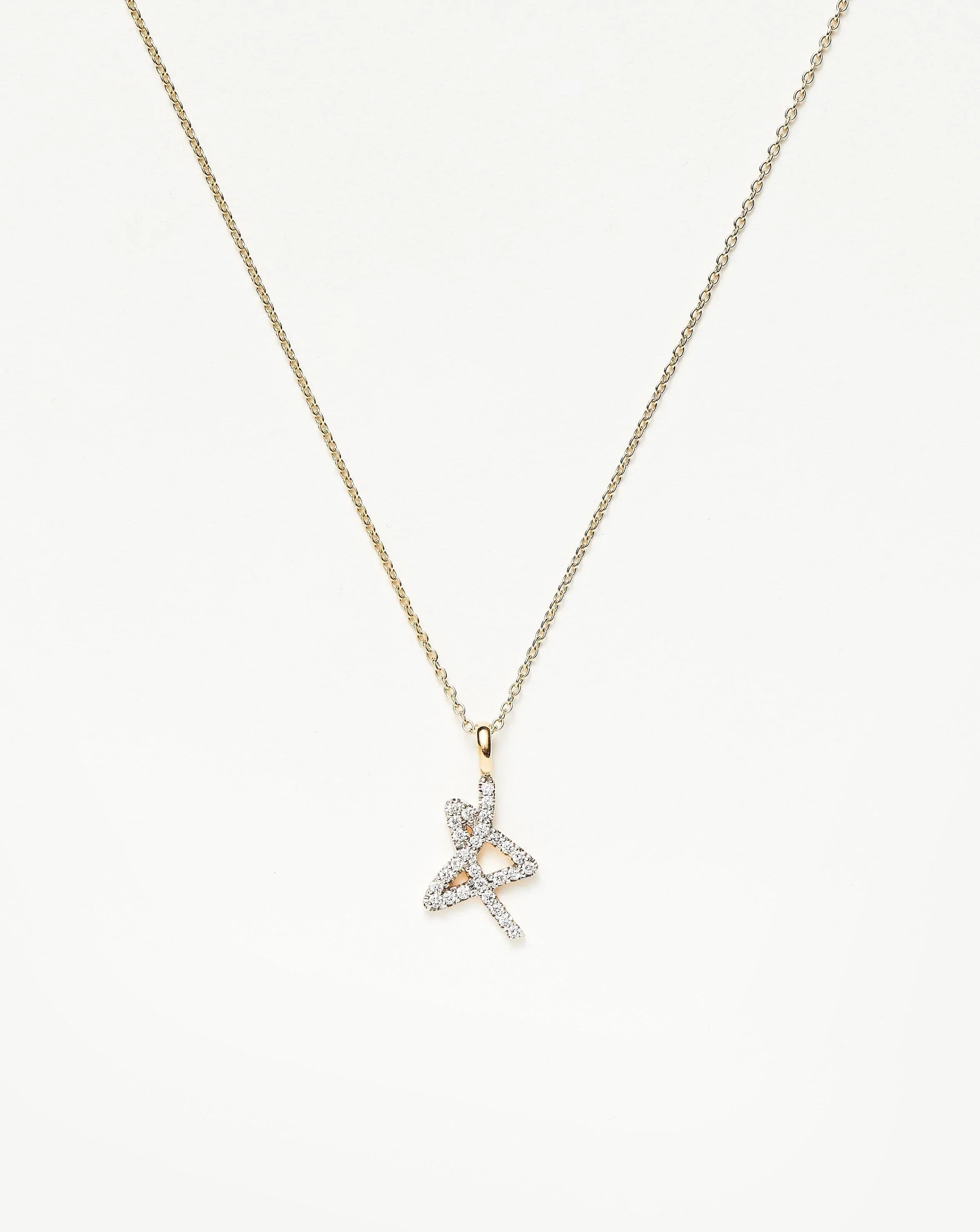 Fine Diamond Star Charm Necklace | 14ct Solid Gold/Diamond Necklaces Missoma 