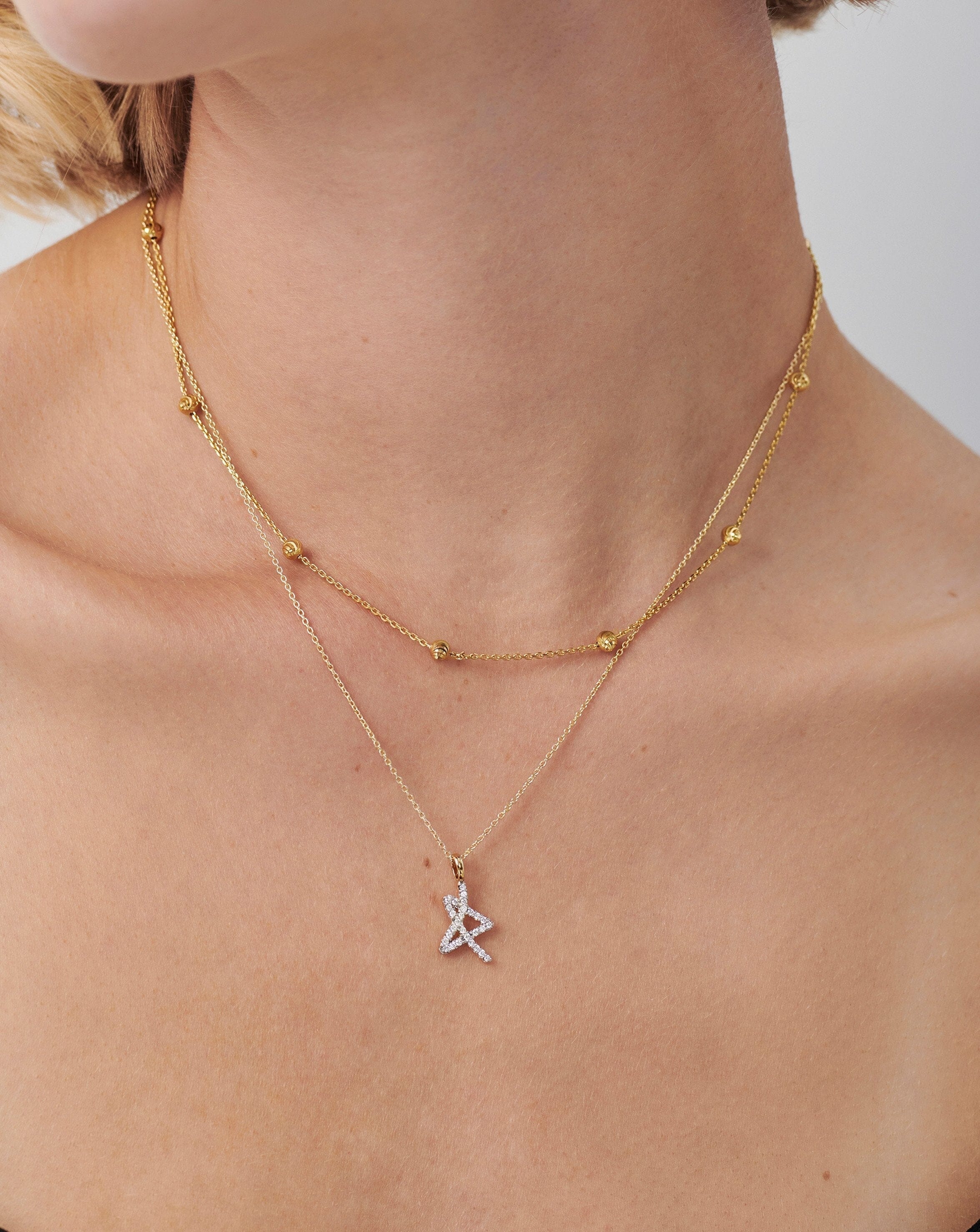 Fine Diamond Star Charm Necklace | 14ct Solid Gold/Diamond Necklaces Missoma 