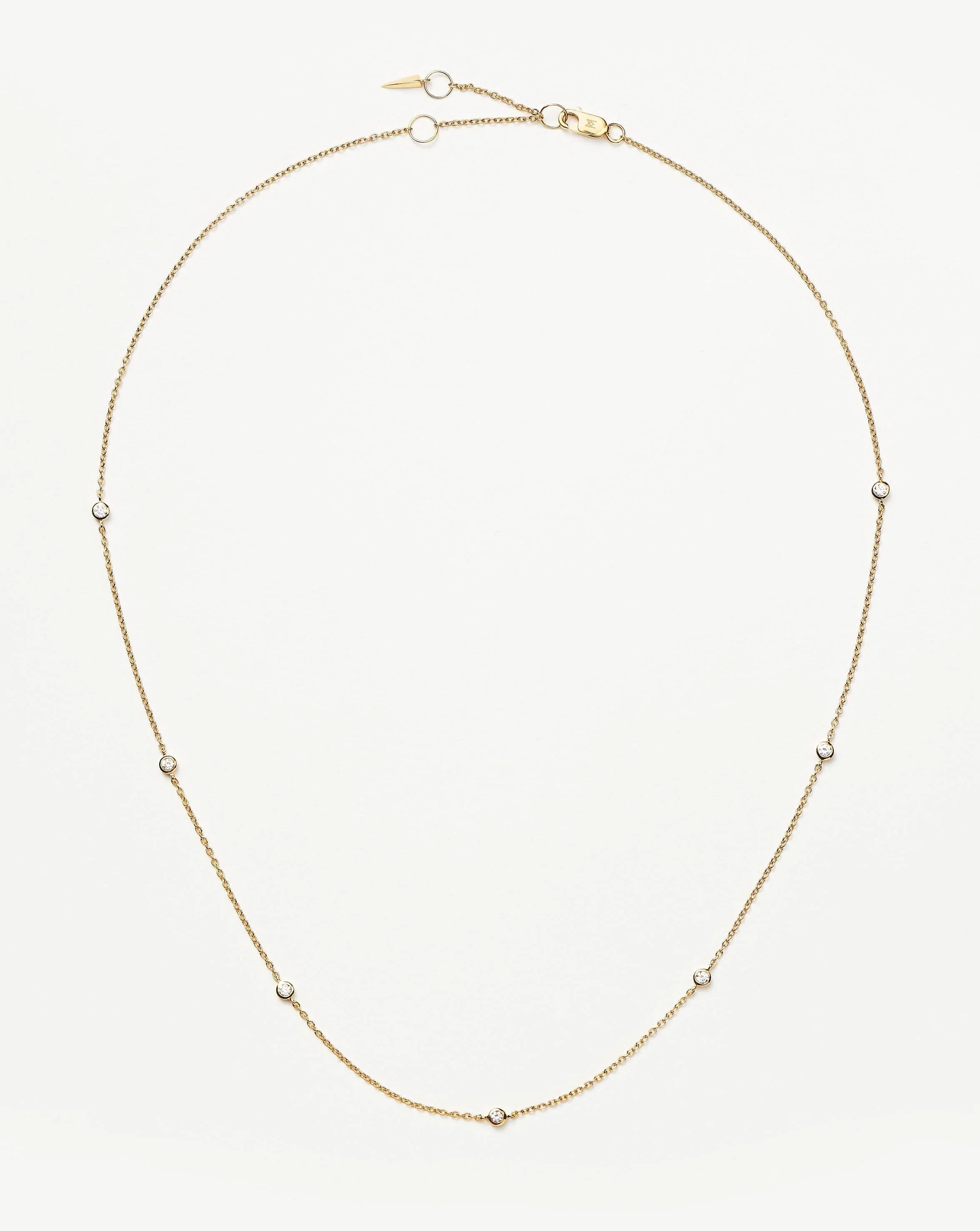 Fine Floating Diamond Necklace | 14ct Solid Gold Necklaces Missoma 