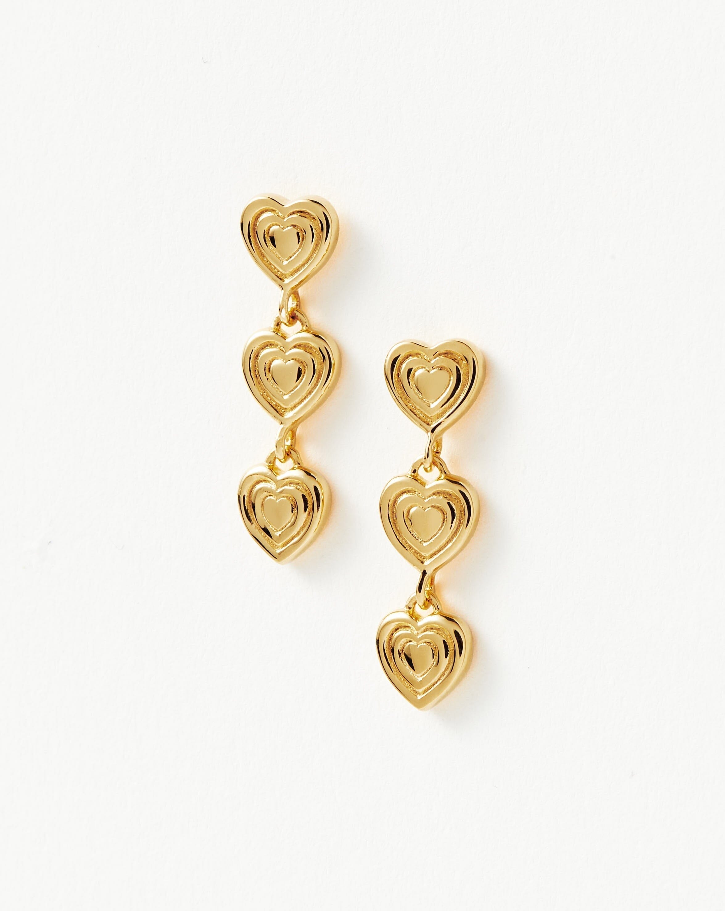 Good Vibes Heart Drop Stud Earrings Earrings Missoma 