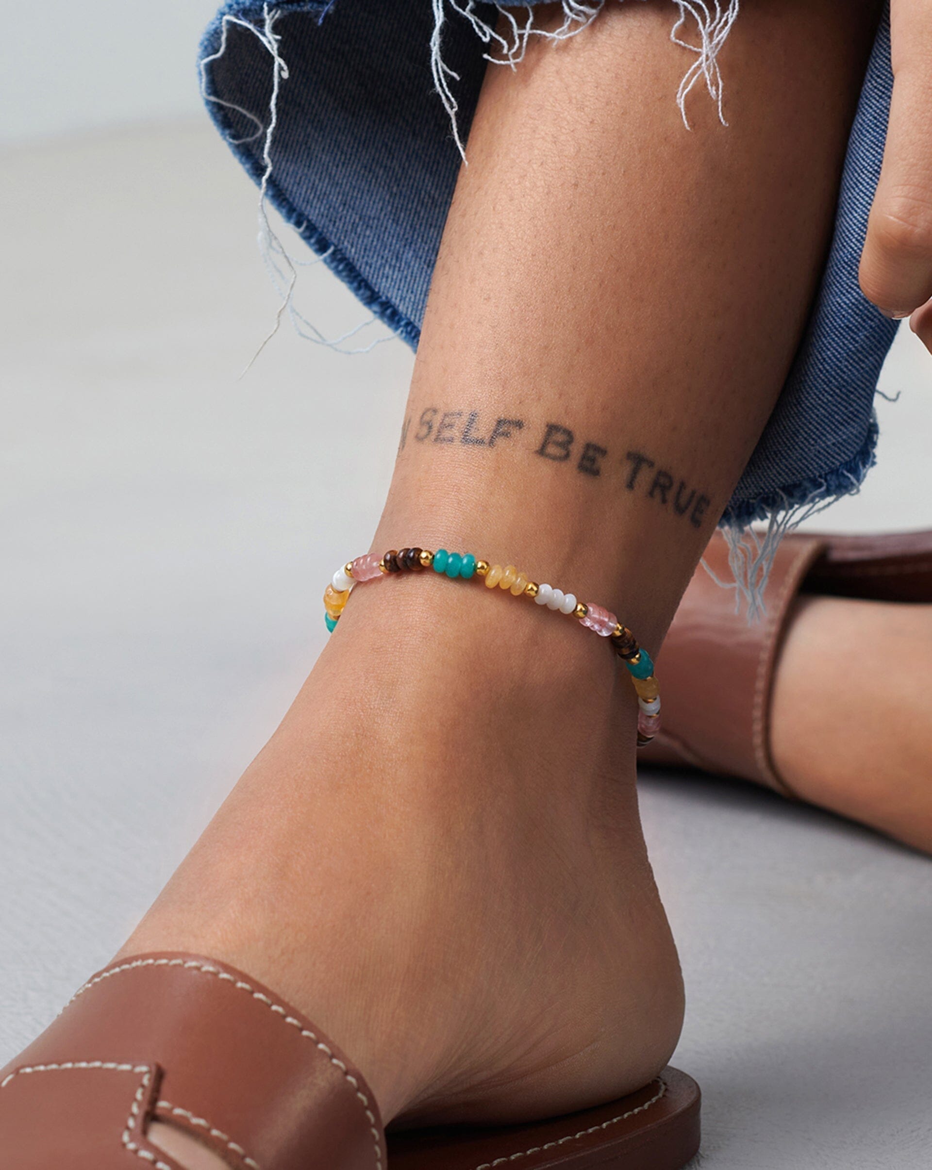 Good Vibes Multi Beaded Anklet Anklets Missoma 