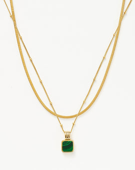 Iconic Lucy Williams Malachite Necklace Set 