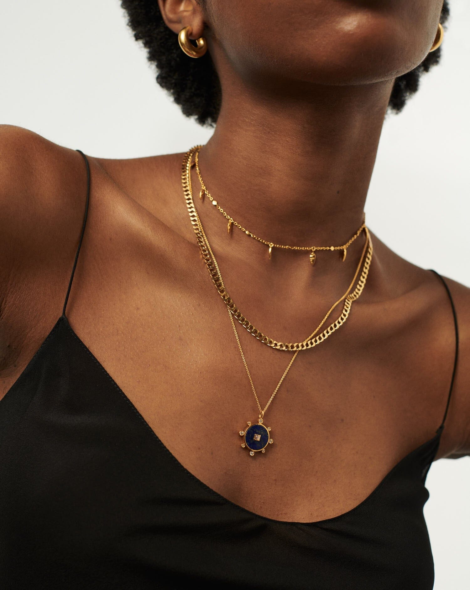 Lapis Amulet Pendant Necklace | 18ct Gold Plated Vermeil/Lapis Necklaces Missoma 