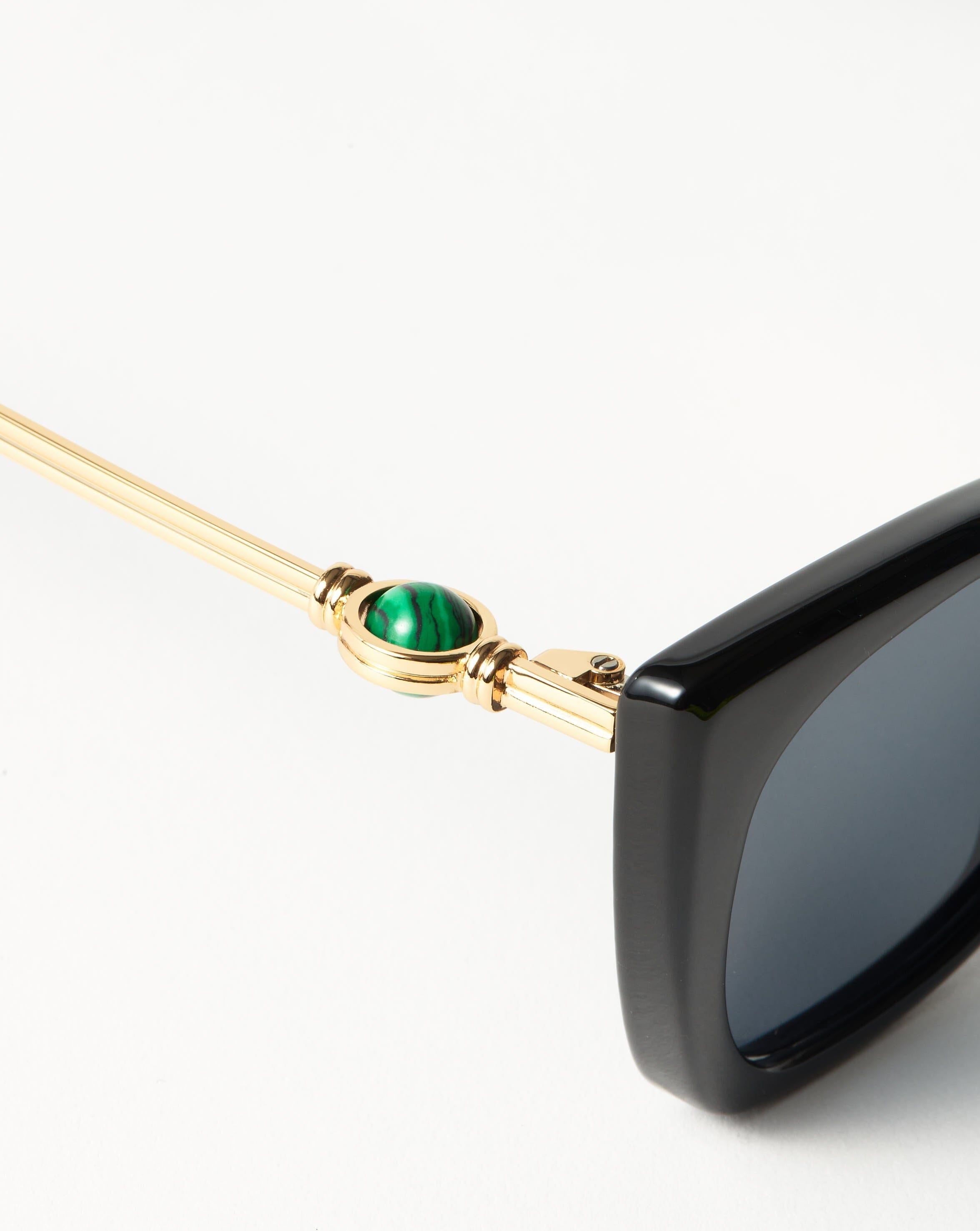 Le Specs Lyra Sphere Cat-Eye Sunglasses | Black/Malachite Accessories Missoma 