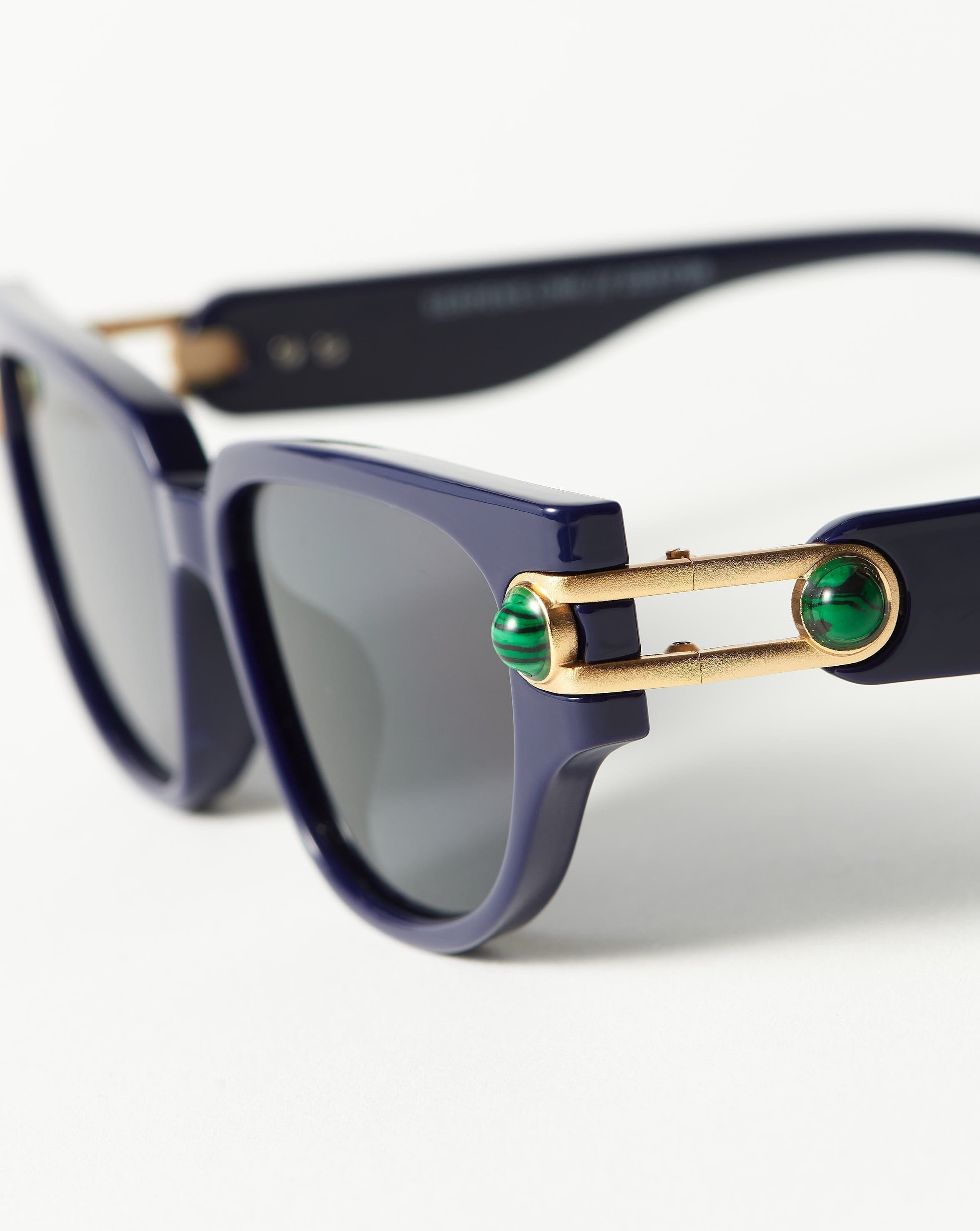 Le Specs Serpens Link Cat-Eye Sunglasses | Navy/Malachite Accessories Missoma 