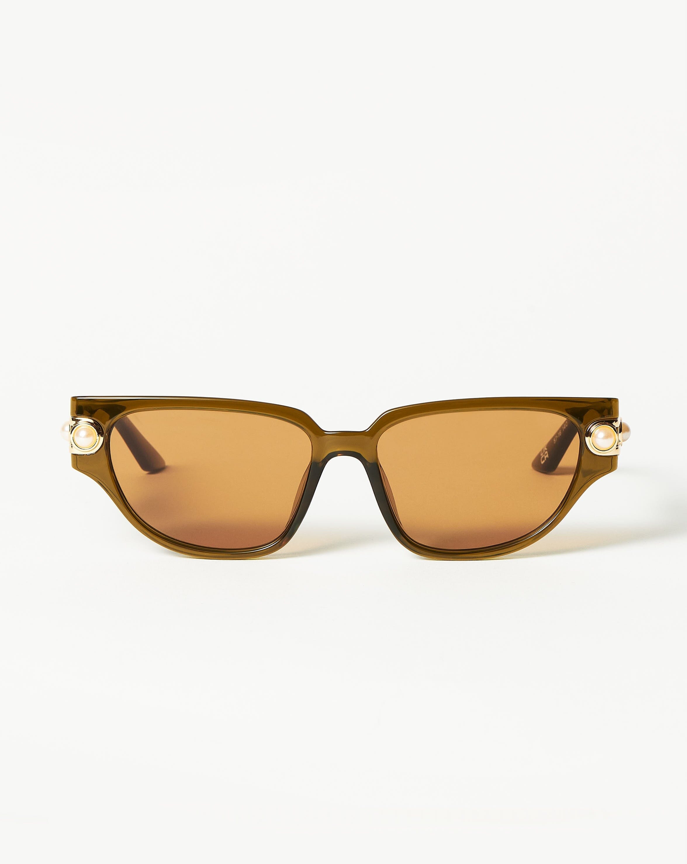 Le Specs Serpens Link Cat-Eye Sunglasses | Olive/Pearl Accessories Missoma 