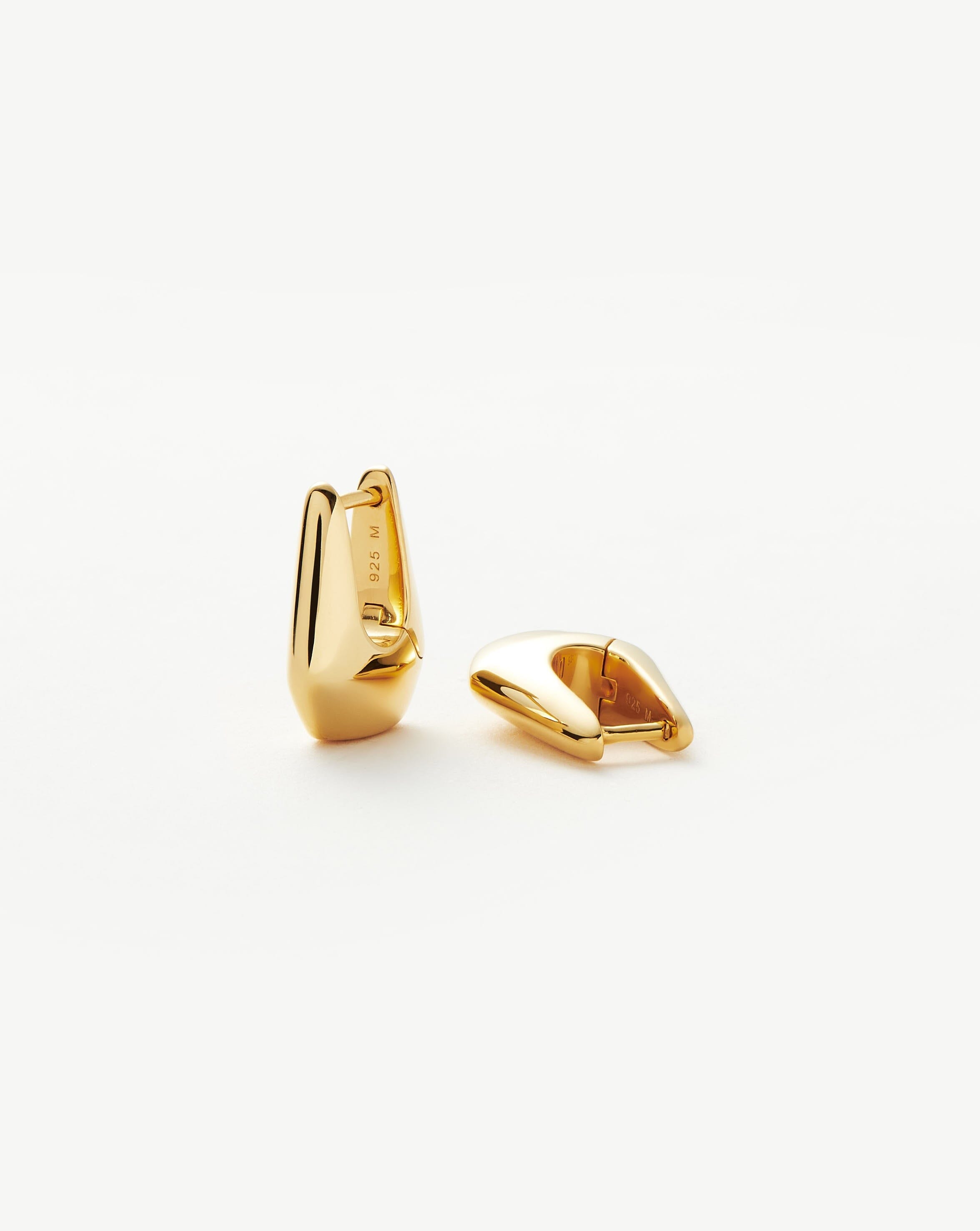 Lucy Williams Arco Small Hoop Earrings | 18ct Gold Plated Vermeil Earrings Missoma 