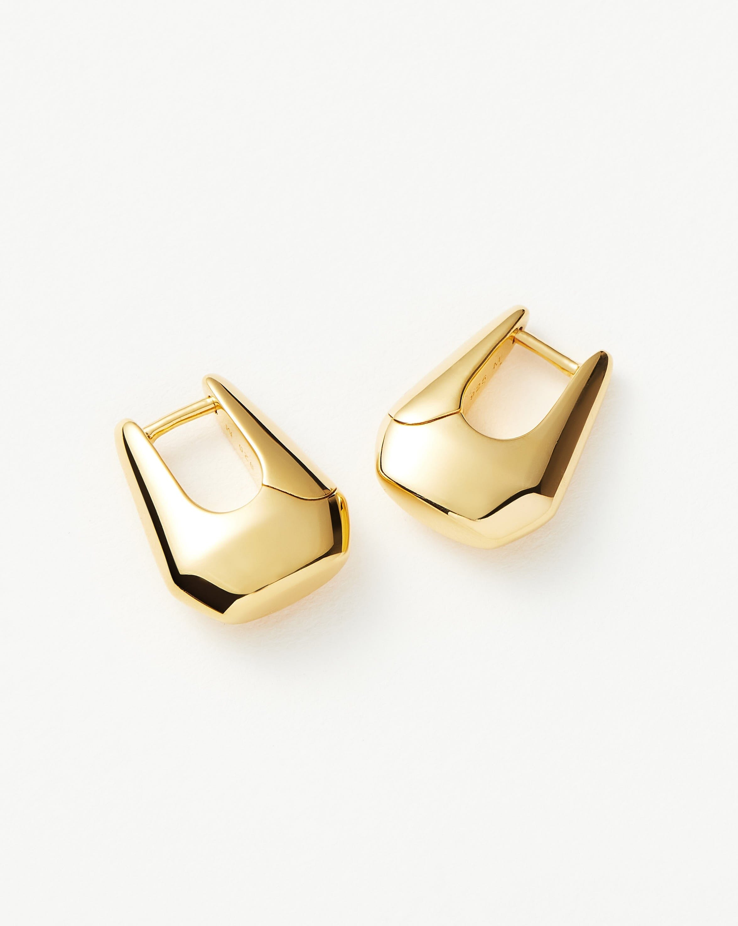 Lucy Williams Arco Small Hoop Earrings | 18ct Gold Plated Vermeil Earrings Missoma 