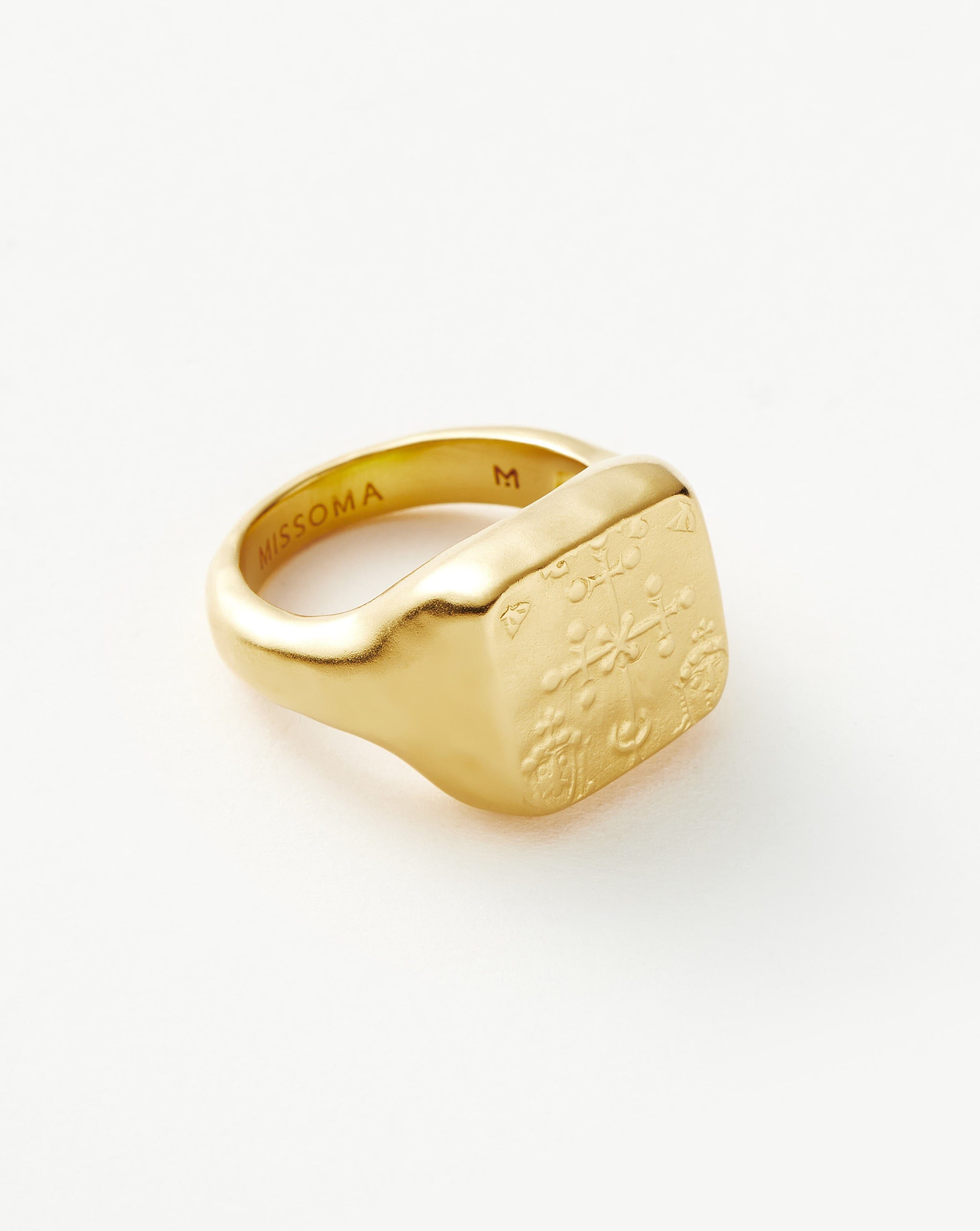 Lucy Williams Byzantine Coin Signet Ring | 18ct Gold Plated Rings Missoma 