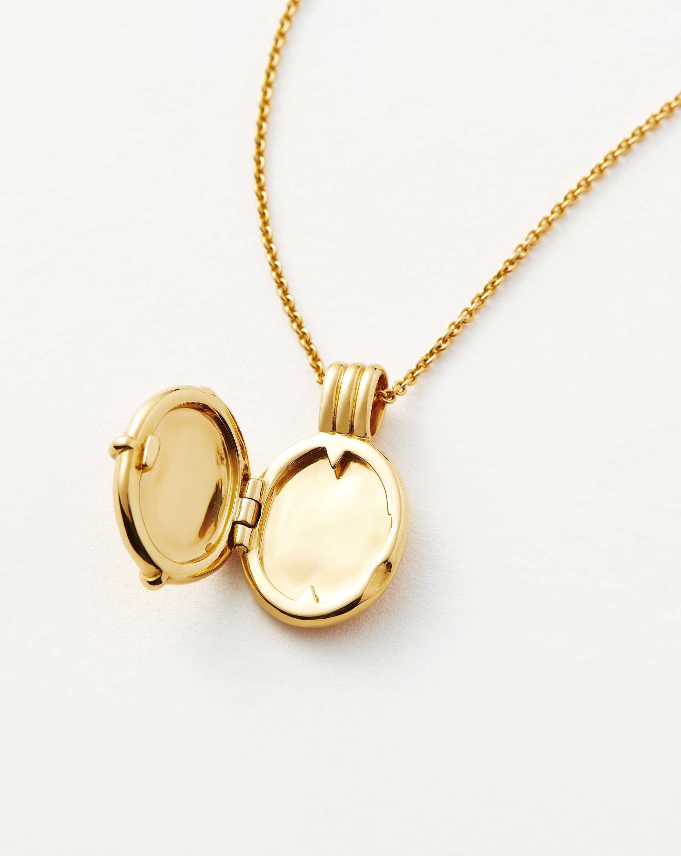 Lucy Williams Engravable Roman Coin Locket Necklace | 18ct Gold Plated Vermeil Necklaces Missoma 