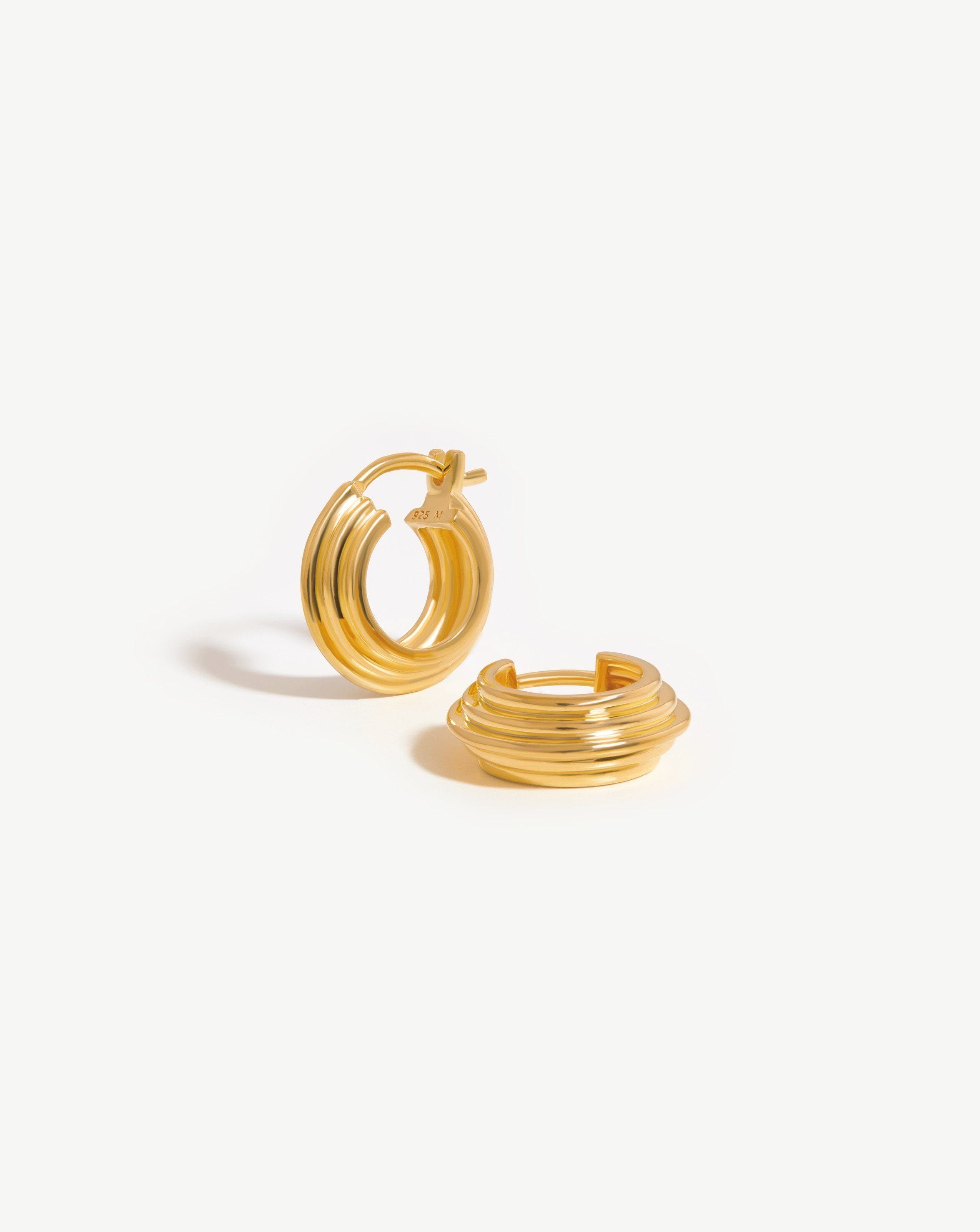 Lucy Williams Mini Ridge Hoop Earrings Earrings Missoma 