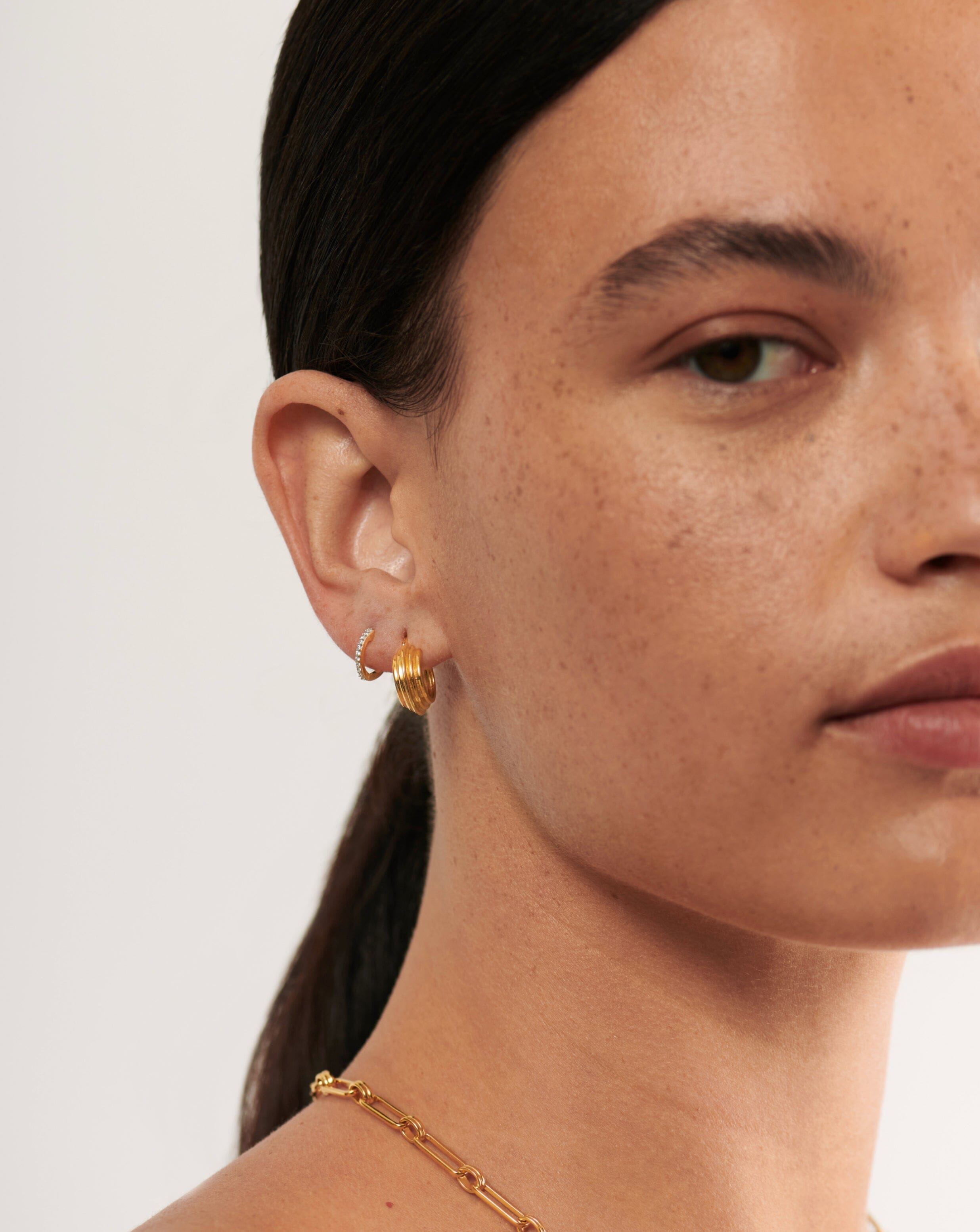 Lucy Williams Mini Ridge Hoop Earrings Earrings Missoma 