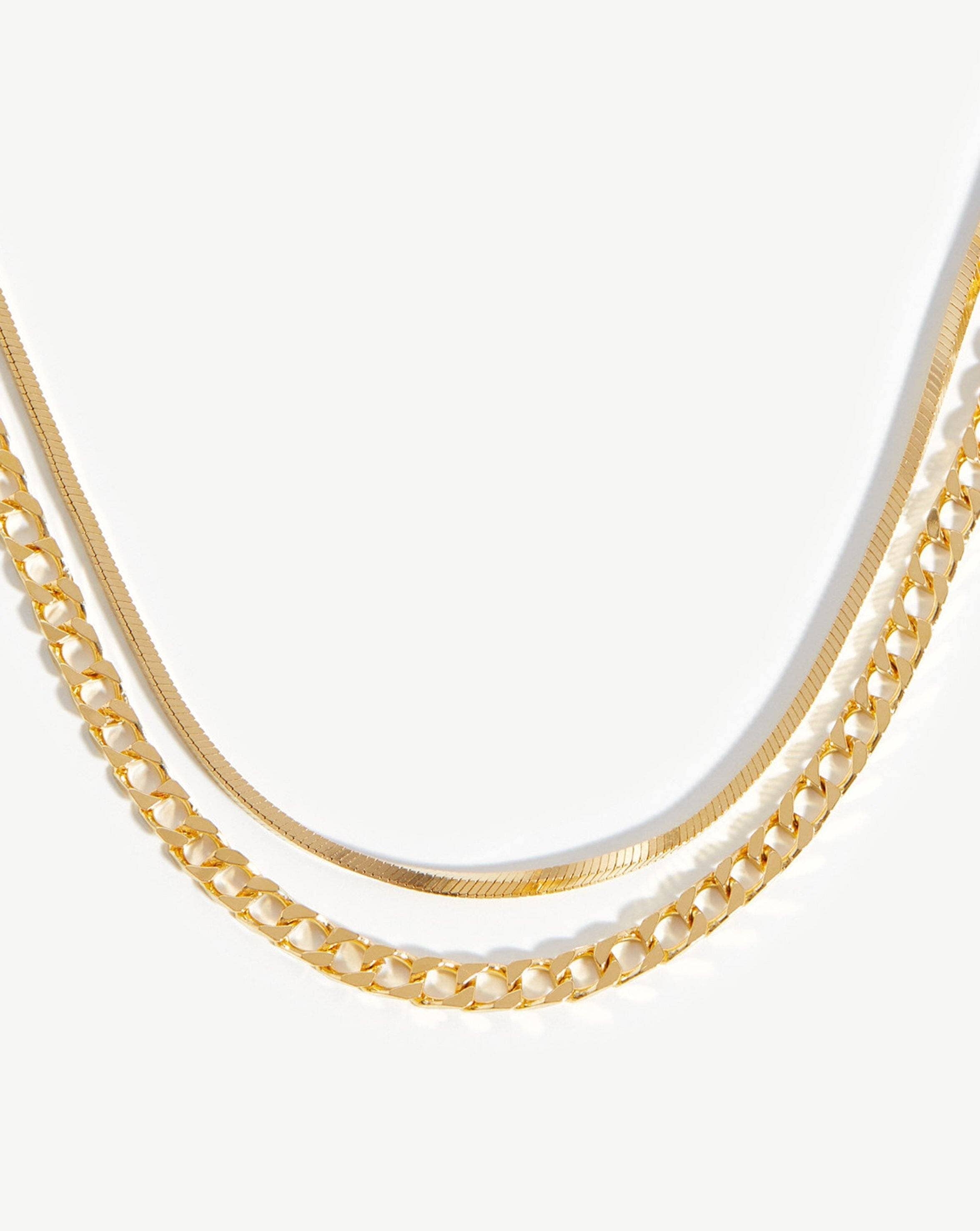 Lucy Williams Snake Chain Necklace Set | 18ct Gold Plated Vermeil Necklaces Missoma 