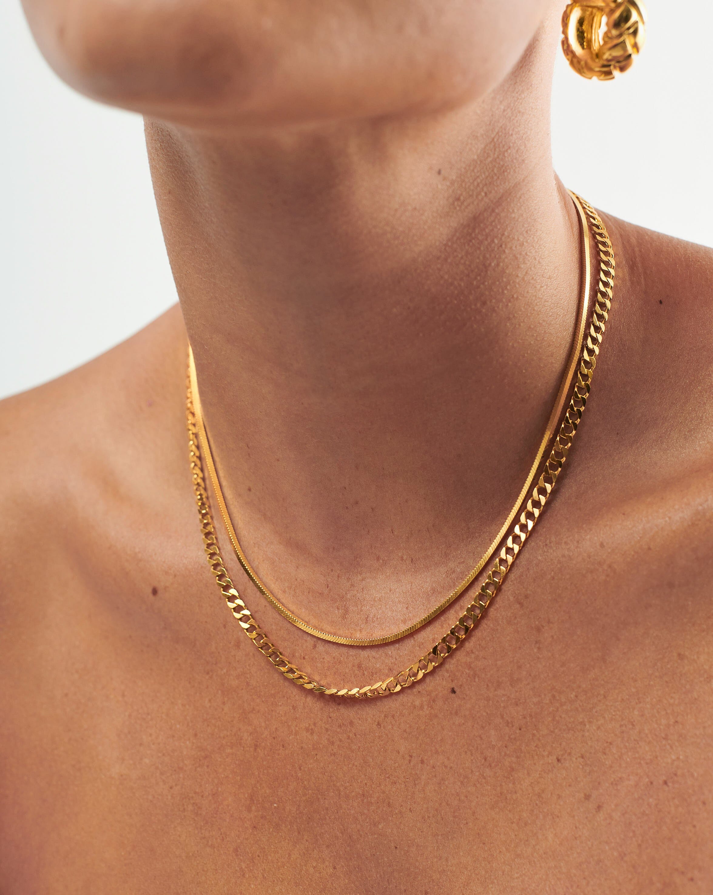 Lucy Williams Snake Chain Necklace Set | 18ct Gold Plated Vermeil Necklaces Missoma 