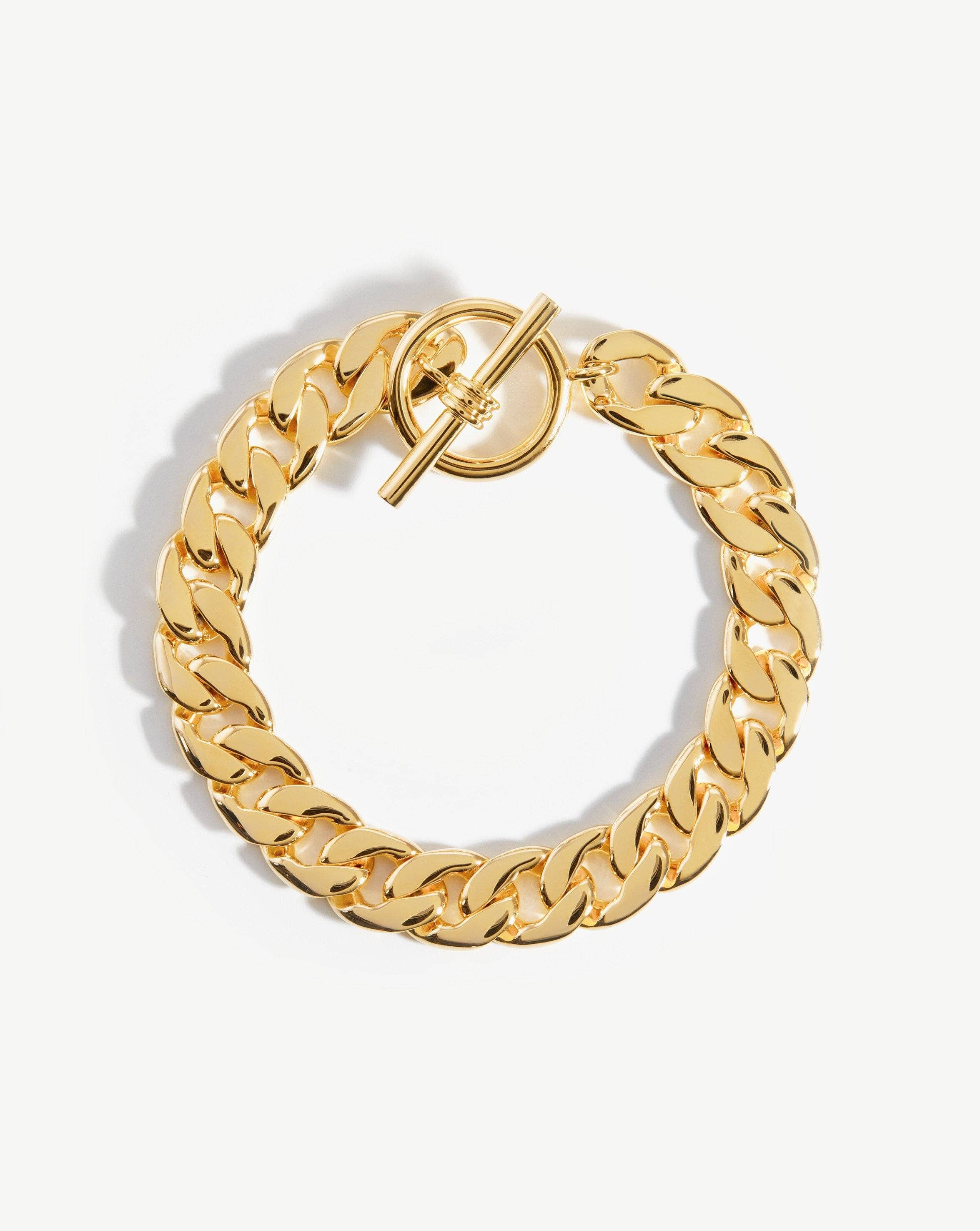 Lucy Williams T-Bar Chunky Chain Bracelet | 18ct Gold Plated Bracelets Missoma 