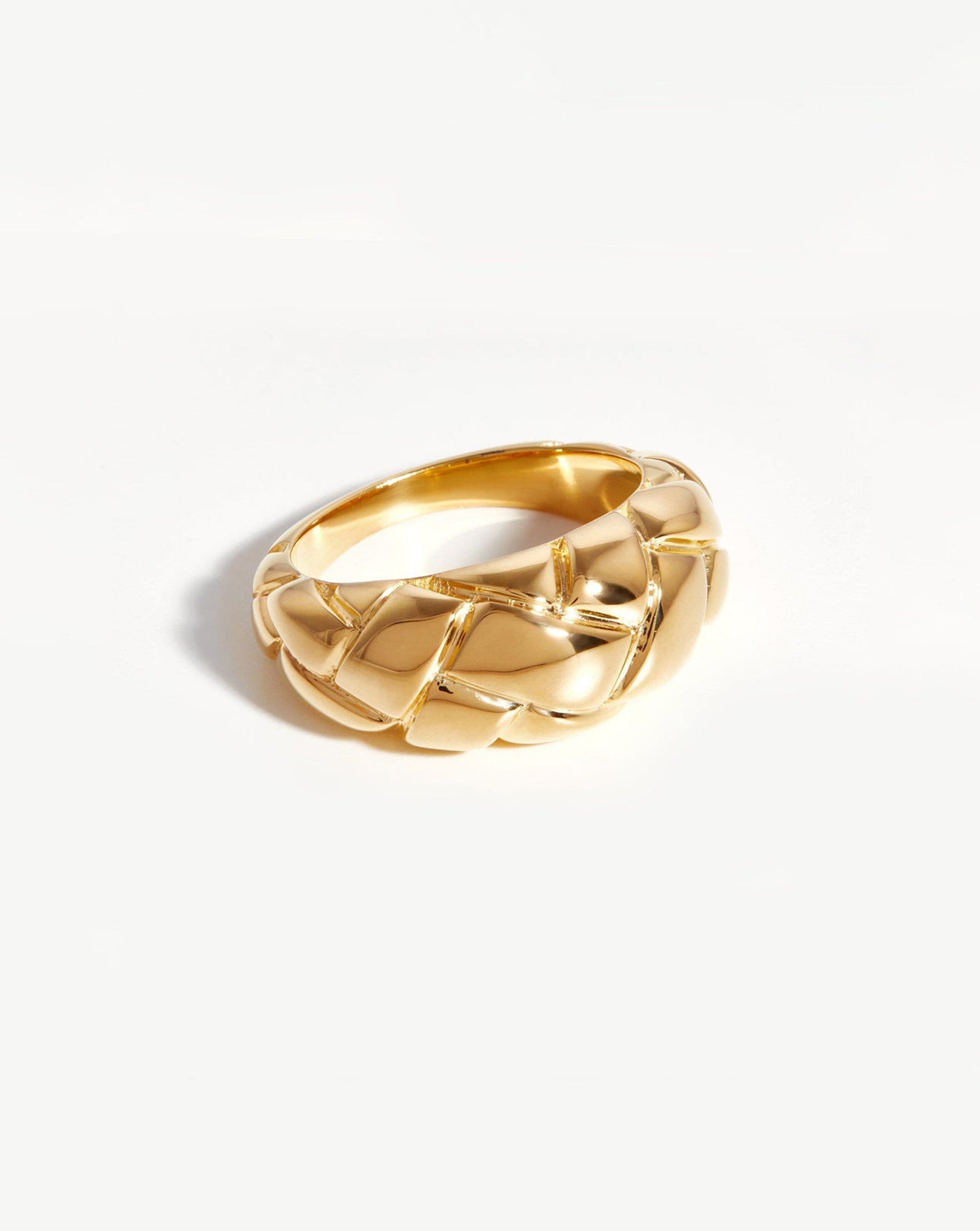 Lucy Williams Waffle Ring | 18ct Gold Plated Vermeil Rings Missoma 