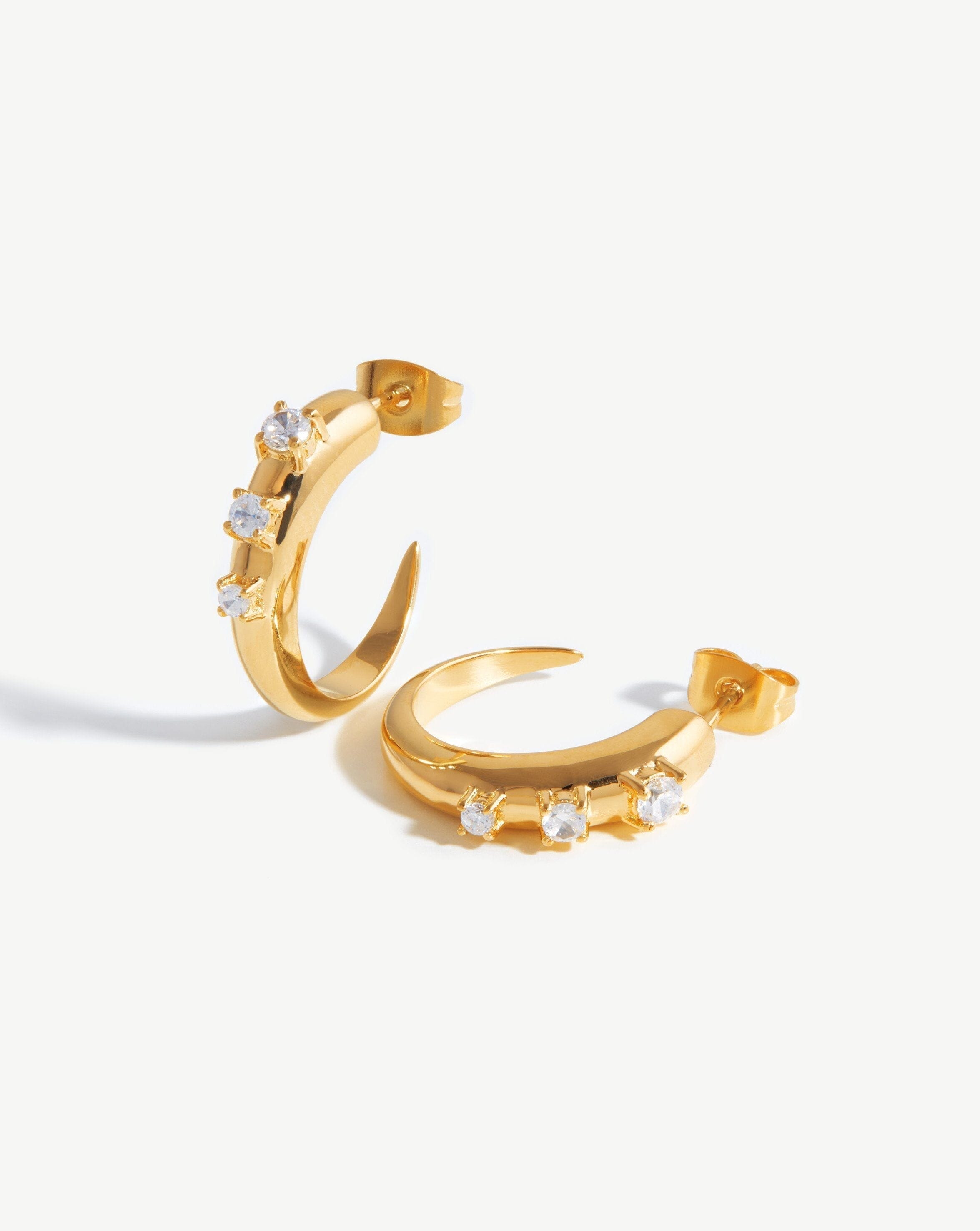 Medium Claw Studded Hoop Earrings Earrings Missoma 