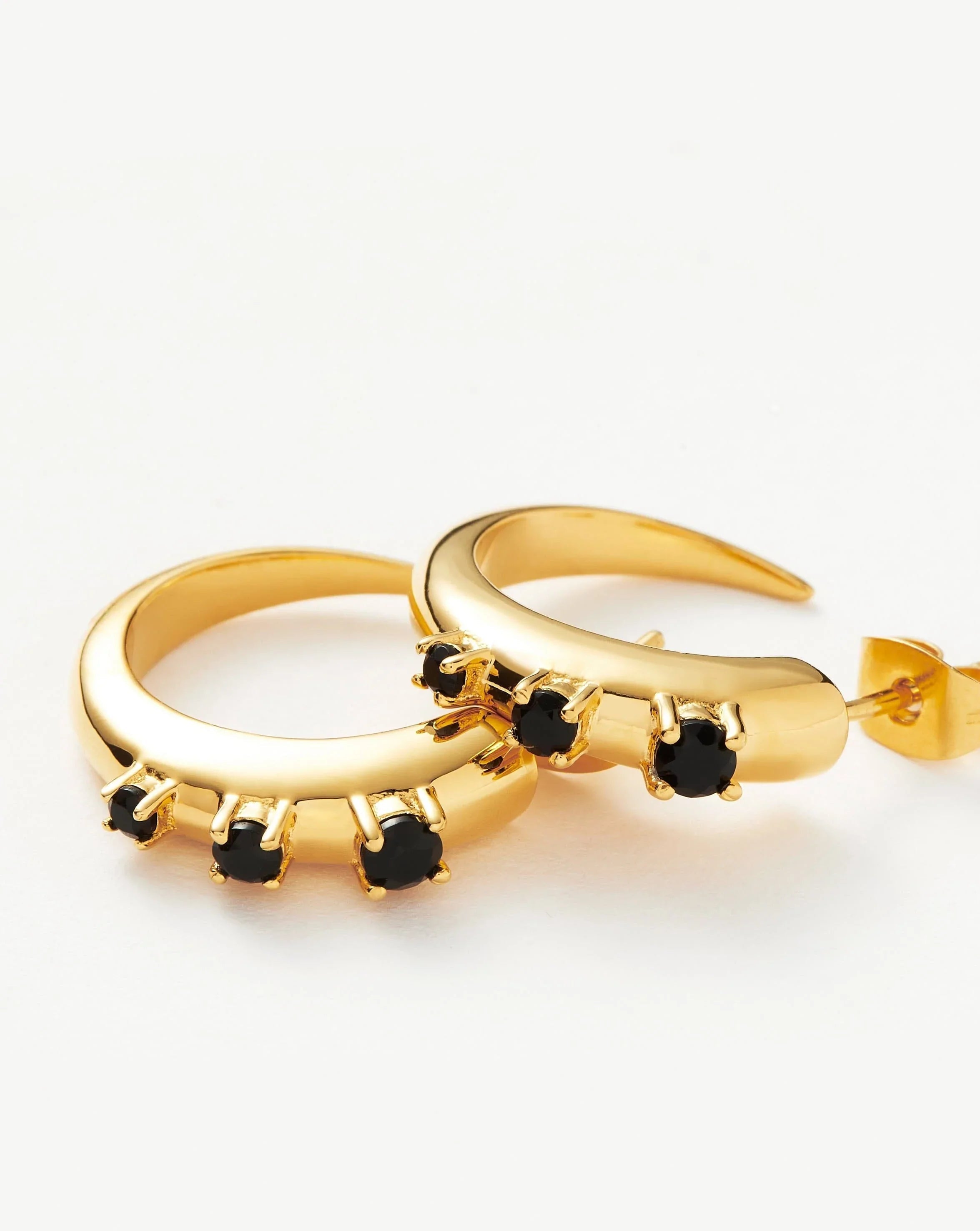 Medium Claw Studded Hoop Earrings Earrings Missoma 