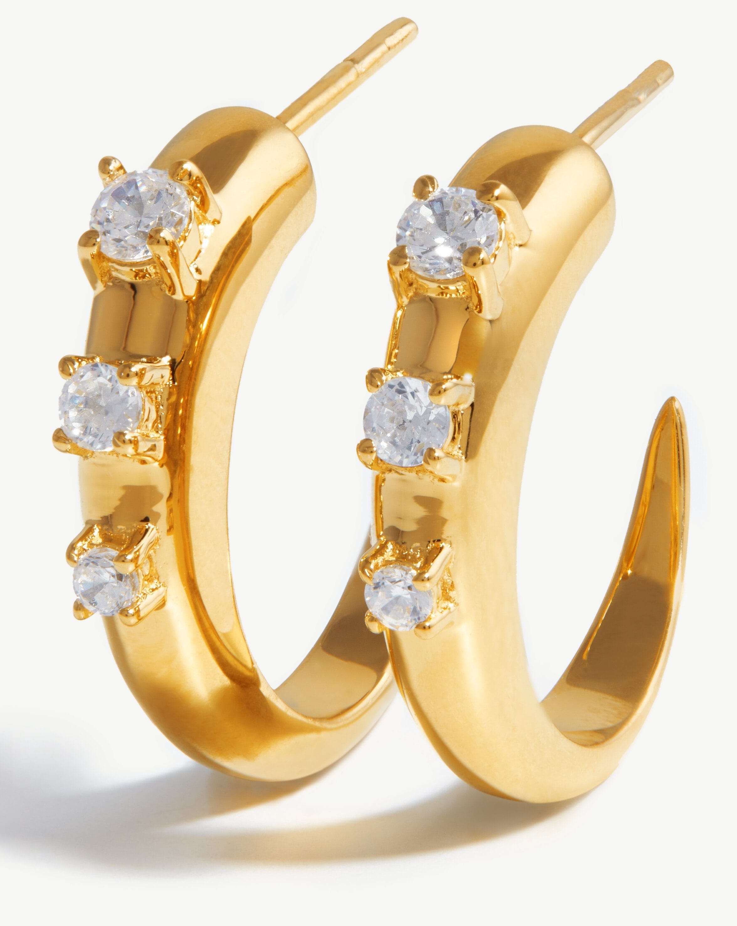 Medium Claw Studded Hoop Earrings Earrings Missoma 