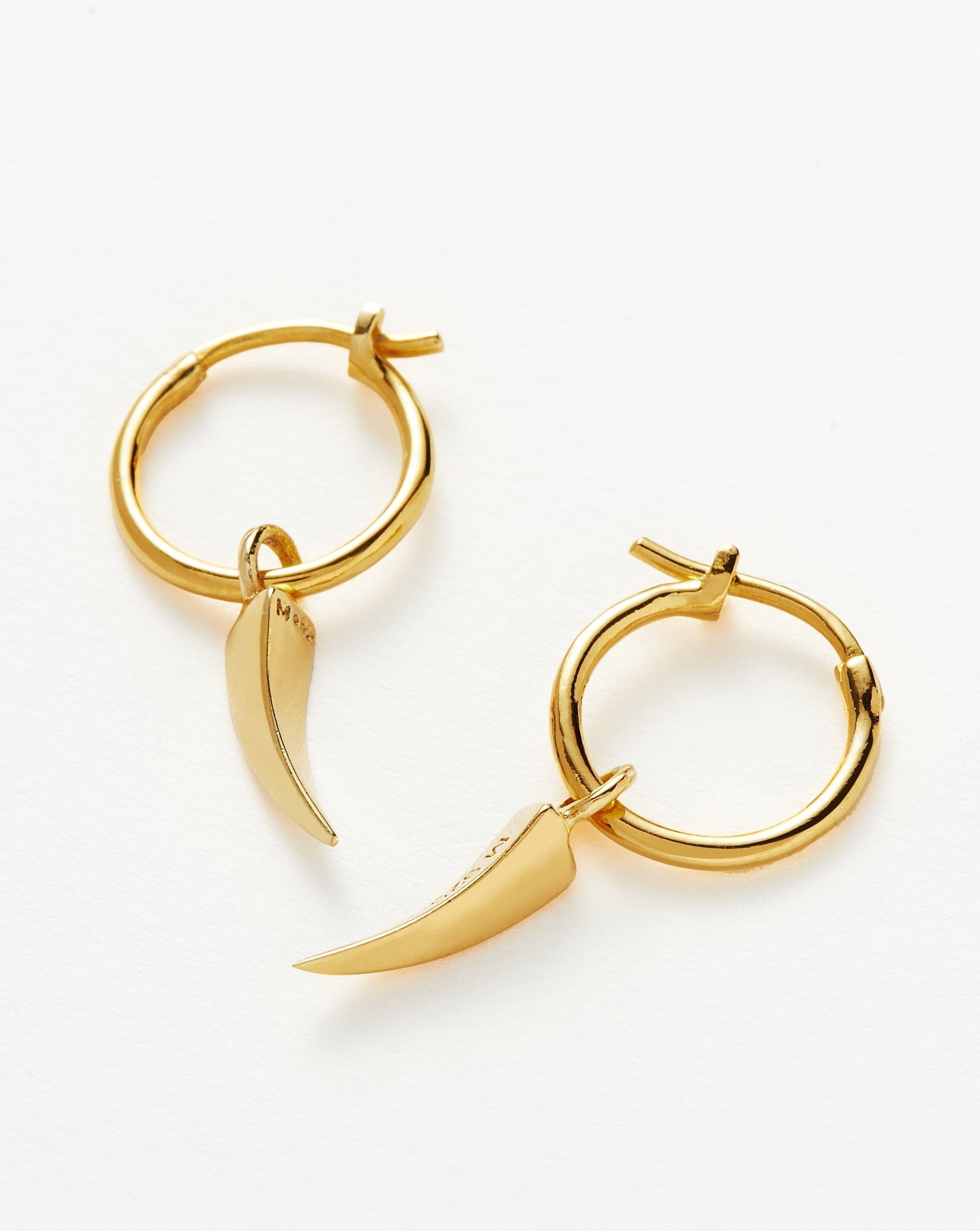 Mini Claw Charm Hoop Earrings Earrings Missoma 