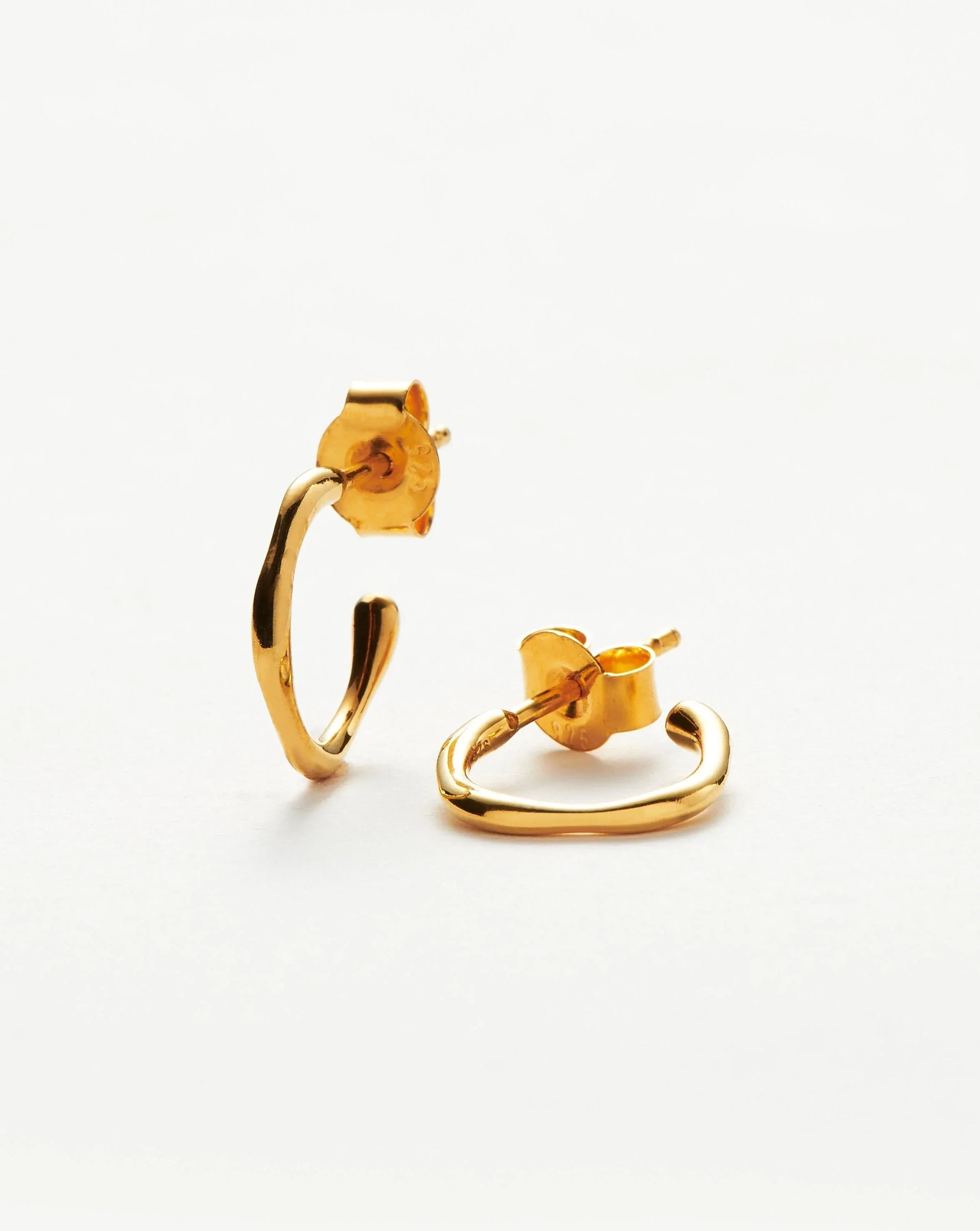 Mini Molten Hoop Earrings | 18ct Gold Plated Vermeil Earrings Missoma 