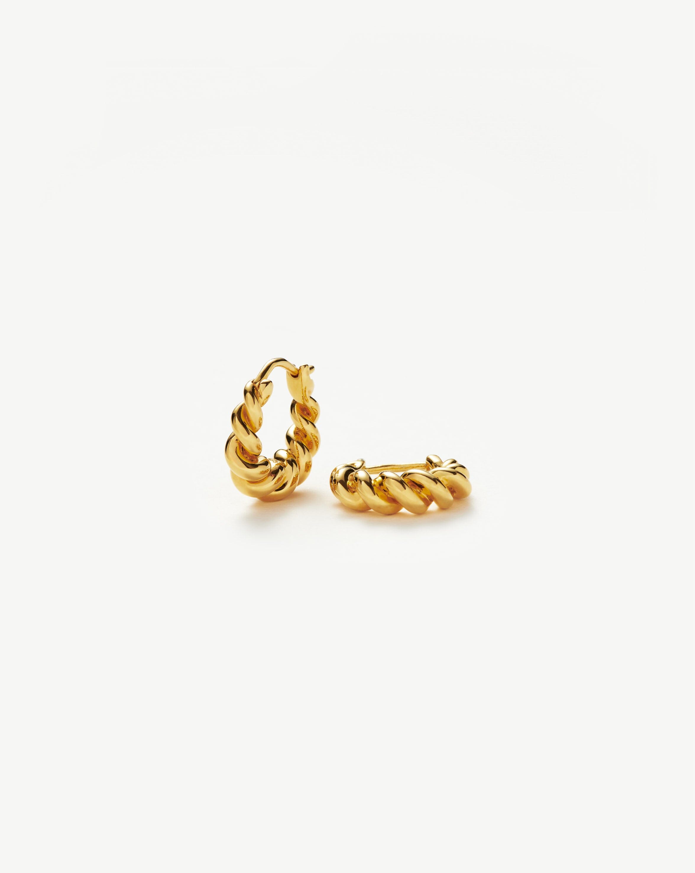 Mini Tidal Hoop Earrings | 18ct Gold Plated Vermeil Earrings Missoma 