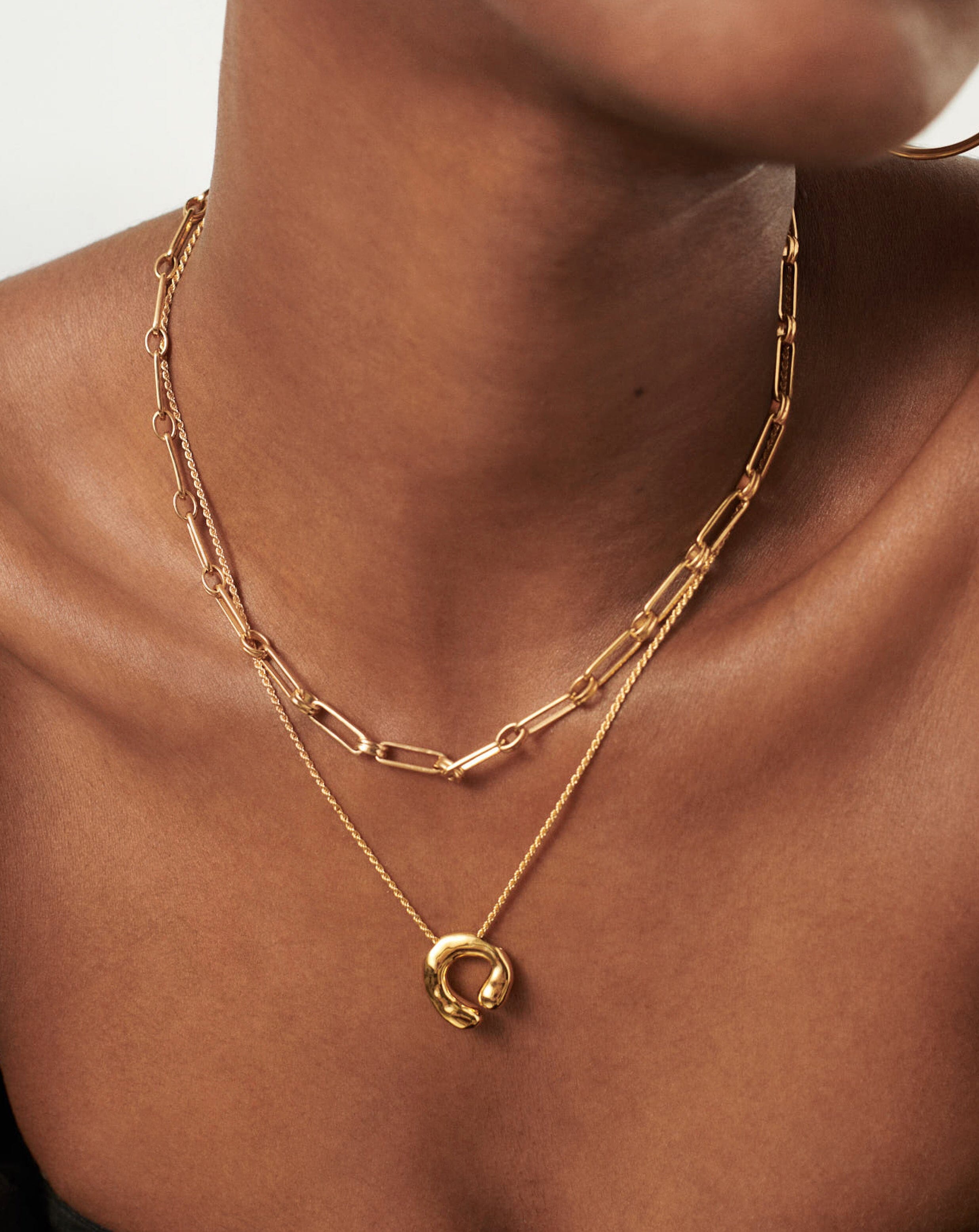 Molten Doughnut Pendant Necklace | 18ct Gold Plated Necklaces Missoma 