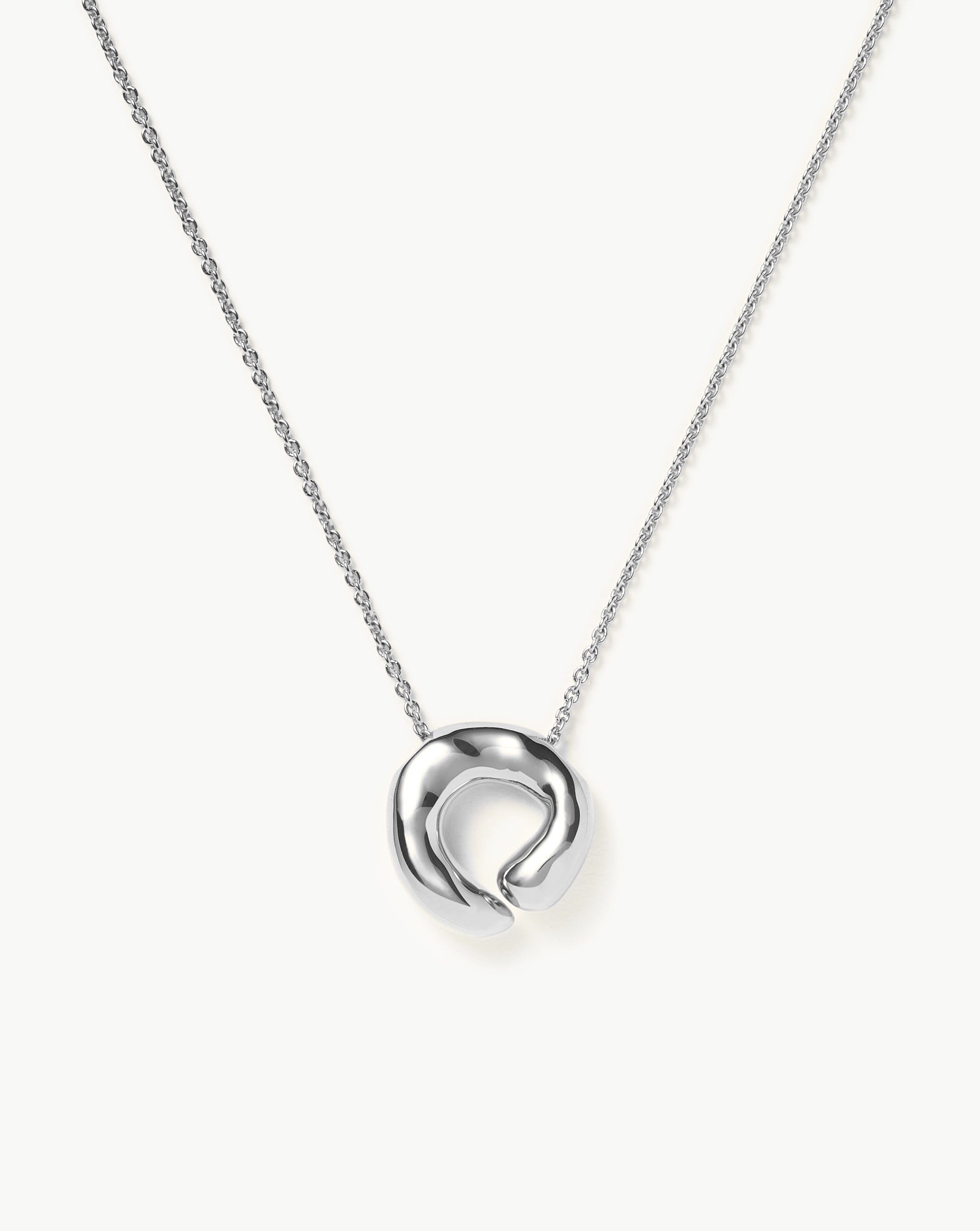 Molten Doughnut Pendant Necklace | Silver Plated Necklaces Missoma 