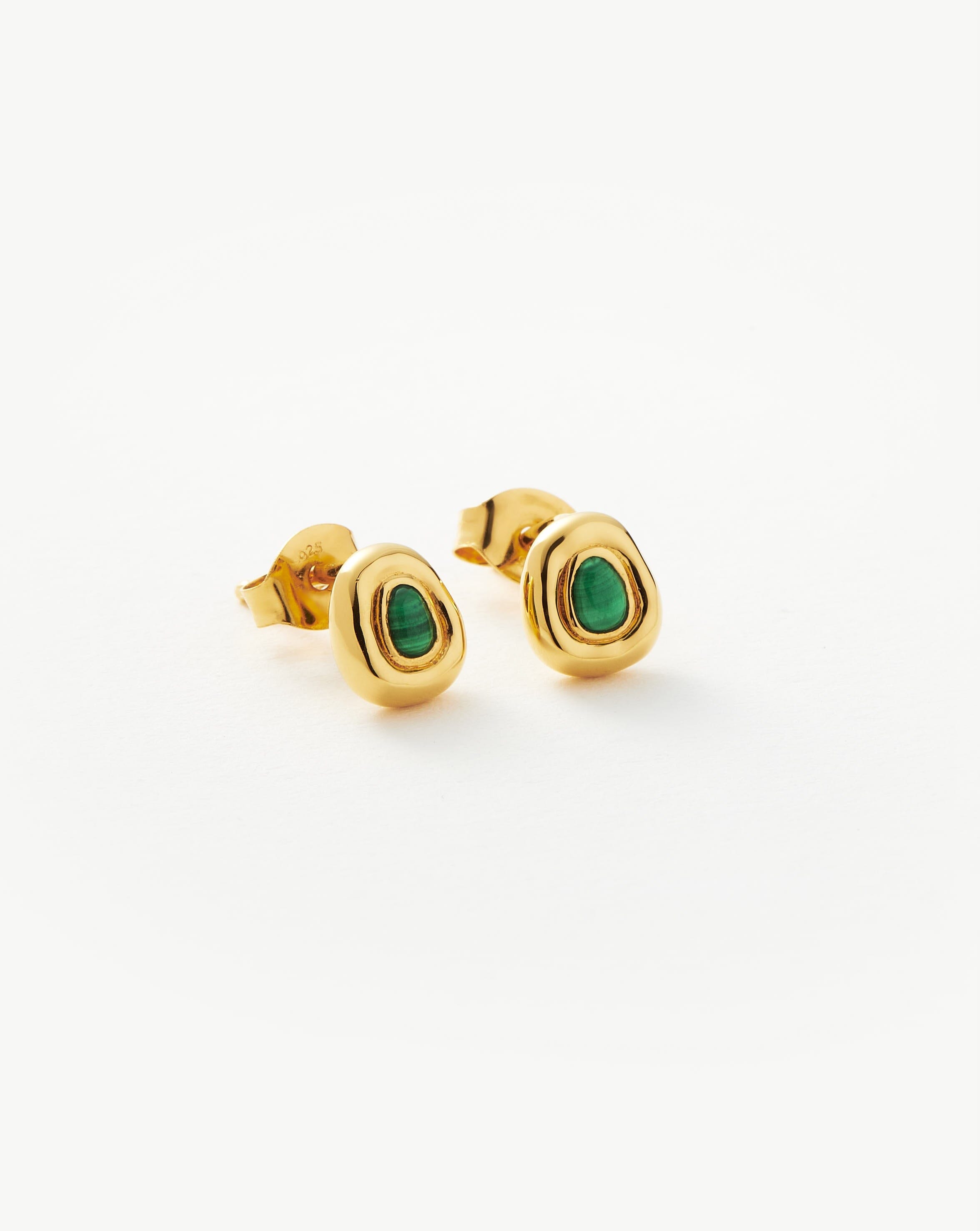 Molten Gemstone Sculptural Stud Earrings Earrings Missoma 