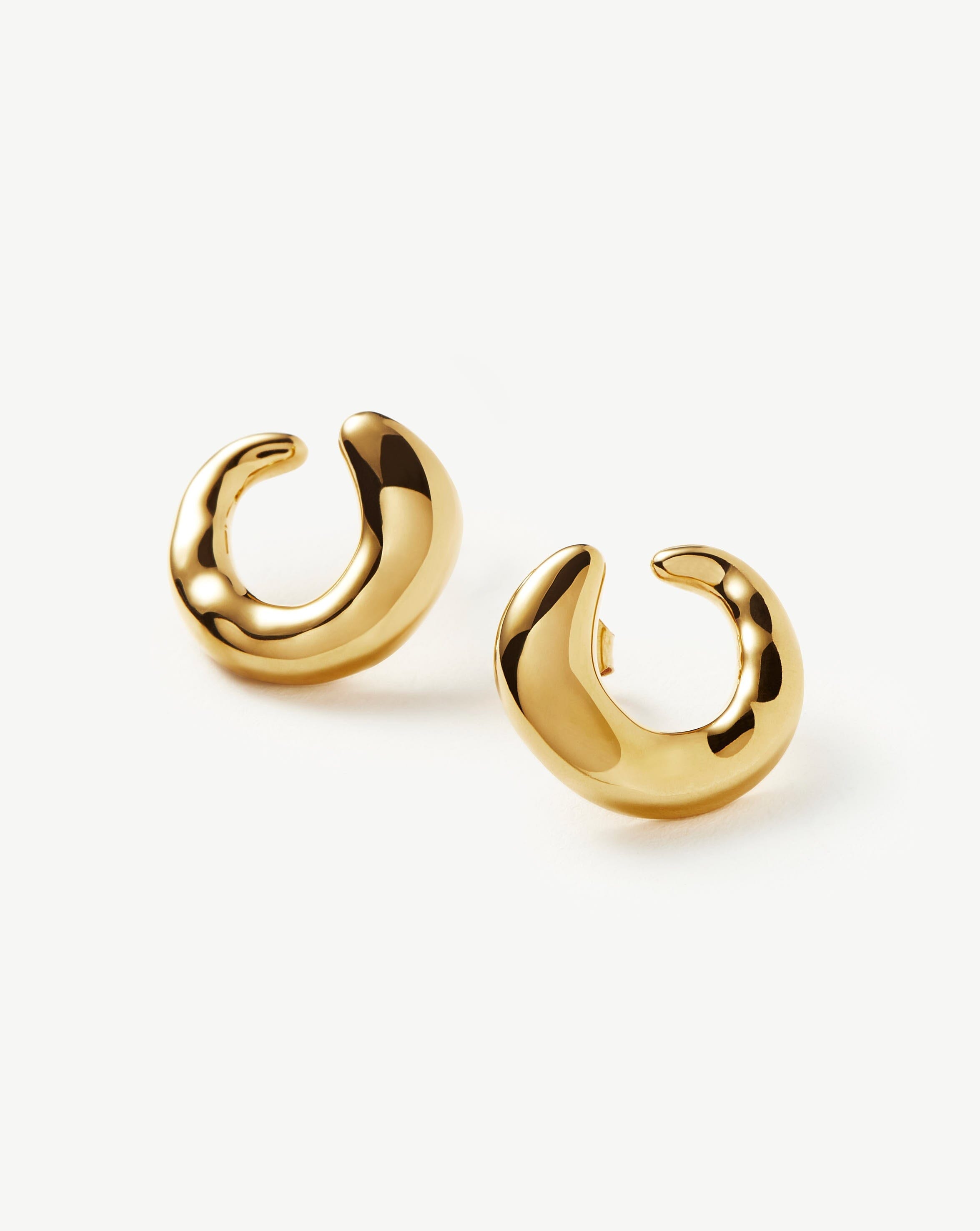 Molten Open Stud Earrings | 18ct Gold Plated Vermeil Earrings Missoma 