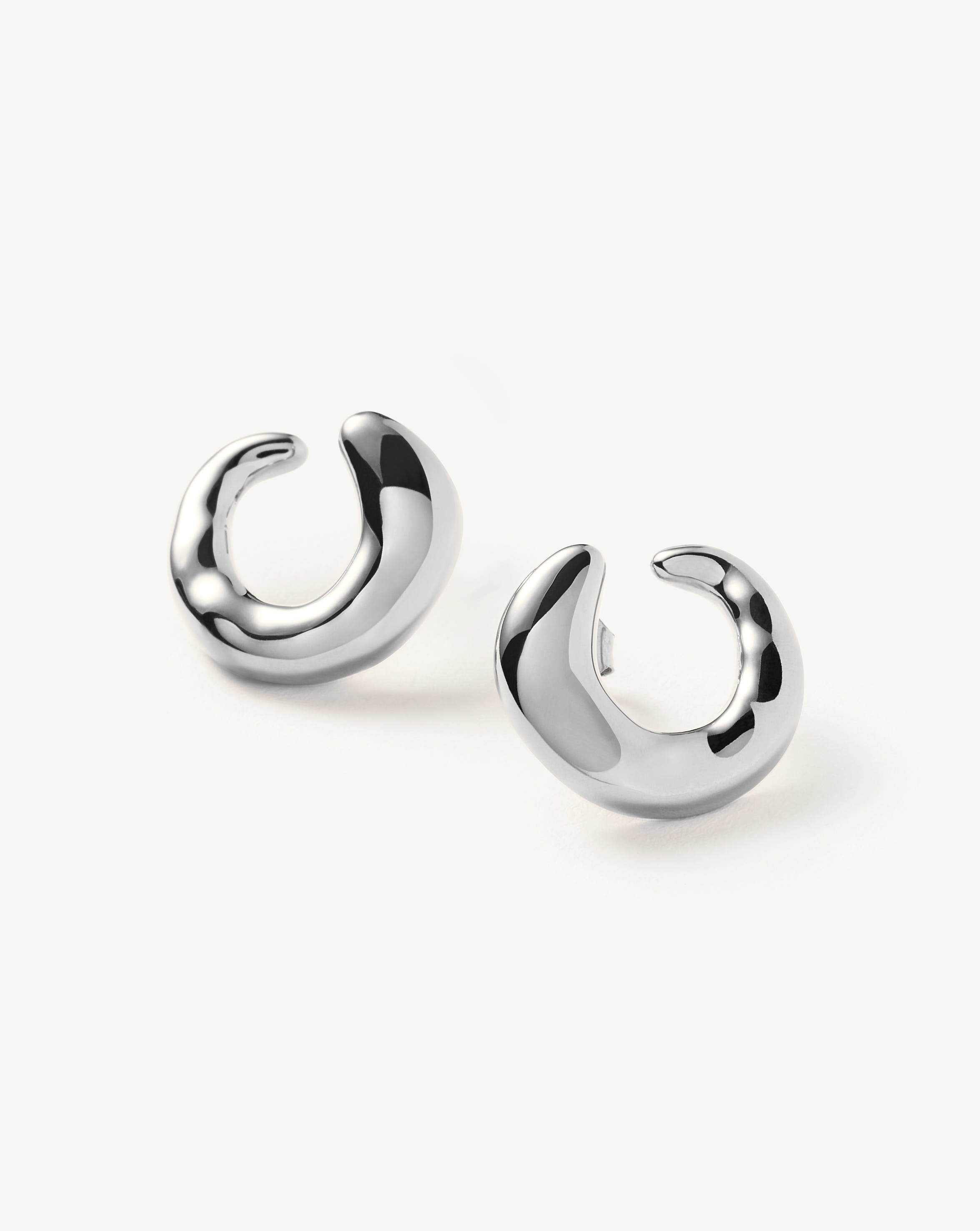 Molten Open Stud Earrings | Sterling Silver Earrings Missoma 