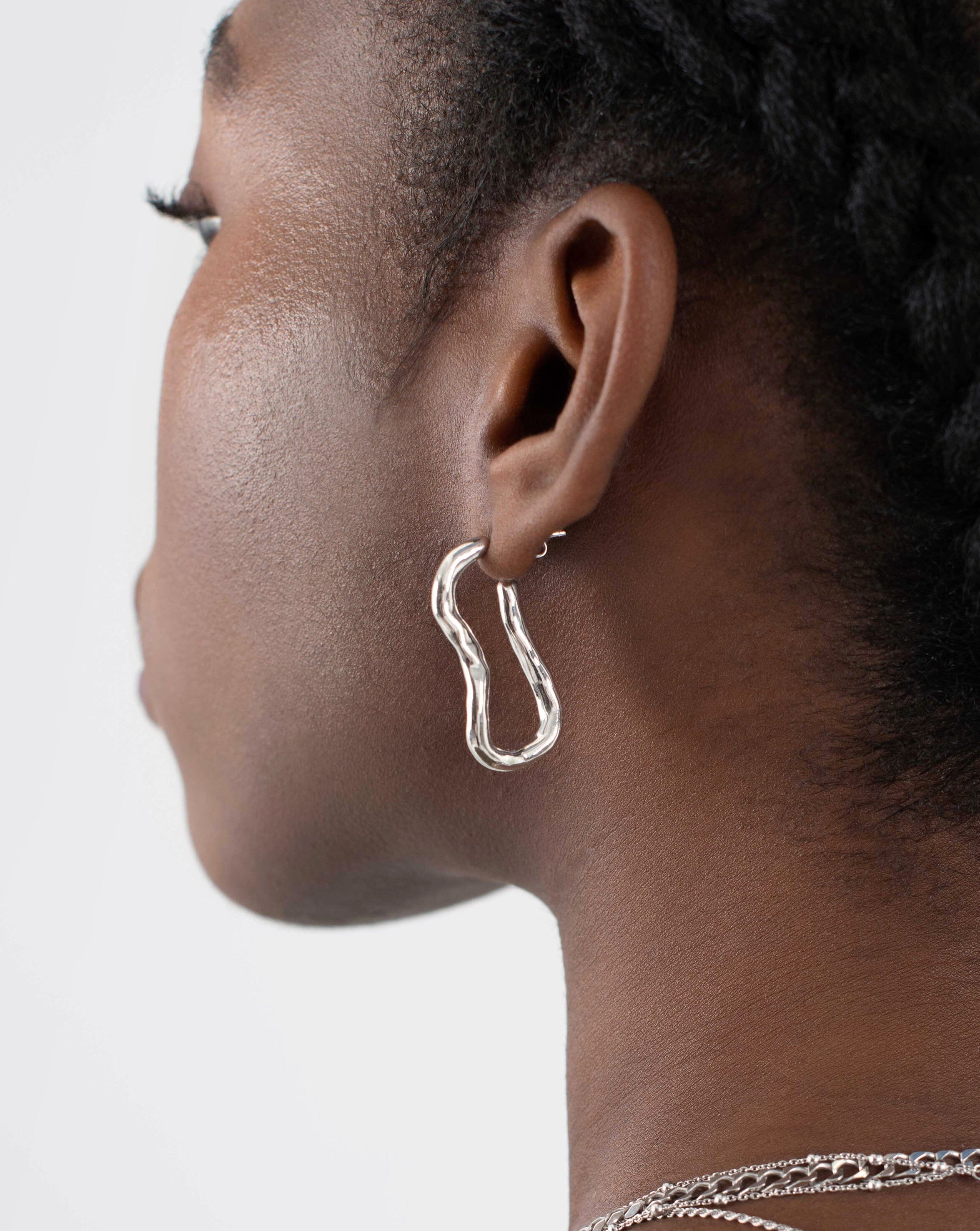 Molten Ovate Hoop Earrings Earrings Missoma 