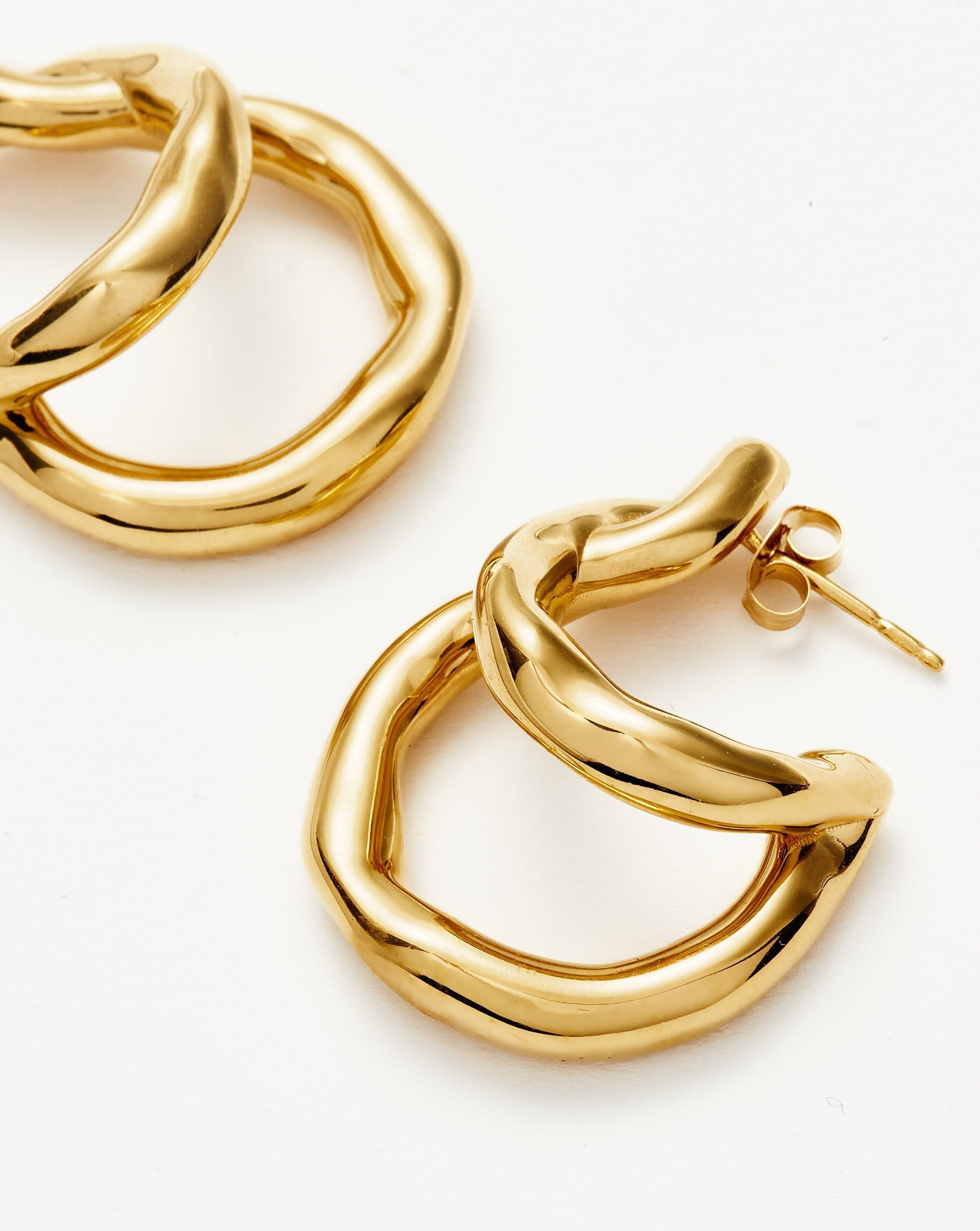 Molten Twisted Double Hoop Earrings Earrings Missoma 