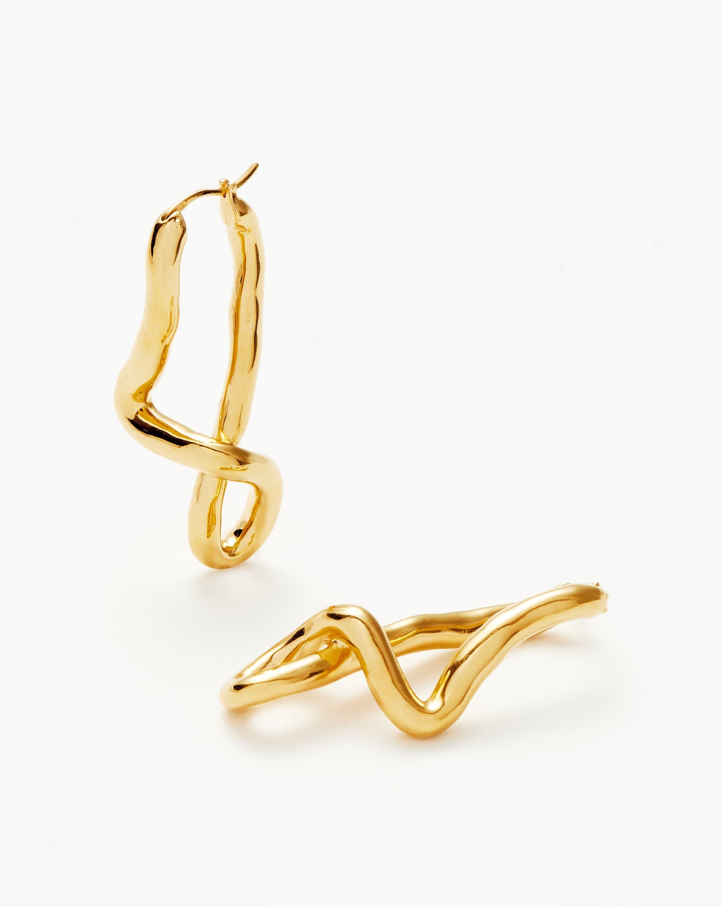 Molten Twisted Ovate Hoop Earrings Earrings Missoma 